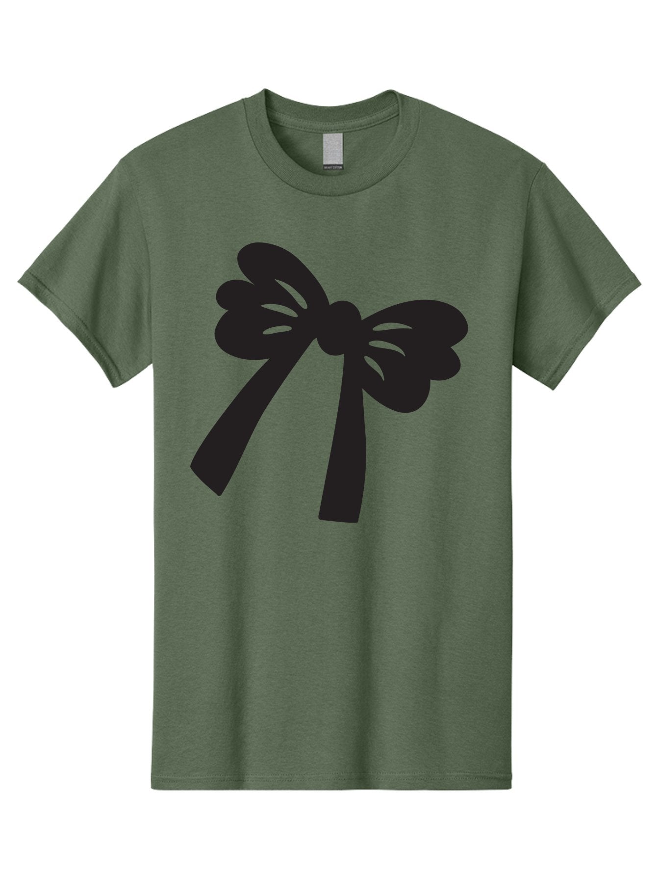 Black-Bow Men'S Graphic Tee, 100% Cotton, Comfortable Casual Summer Wear, Machine Washable, Black Bow Ribbon, Elegant Design, Minimalist Style, Decorative Element, Gift Wrapping, Fashion Accessory, Simple Graphics Aac517 15