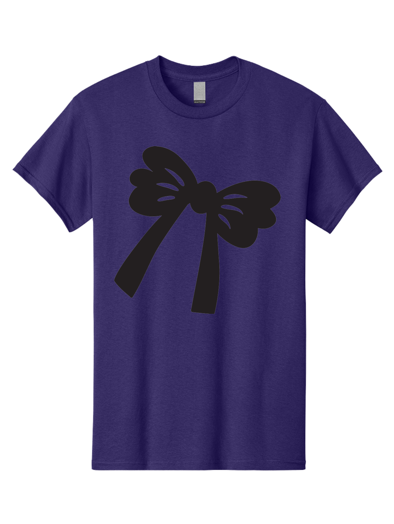 Black-Bow Men'S Graphic Tee, 100% Cotton, Comfortable Casual Summer Wear, Machine Washable, Black Bow Ribbon, Elegant Design, Minimalist Style, Decorative Element, Gift Wrapping, Fashion Accessory, Simple Graphics Aac517 9