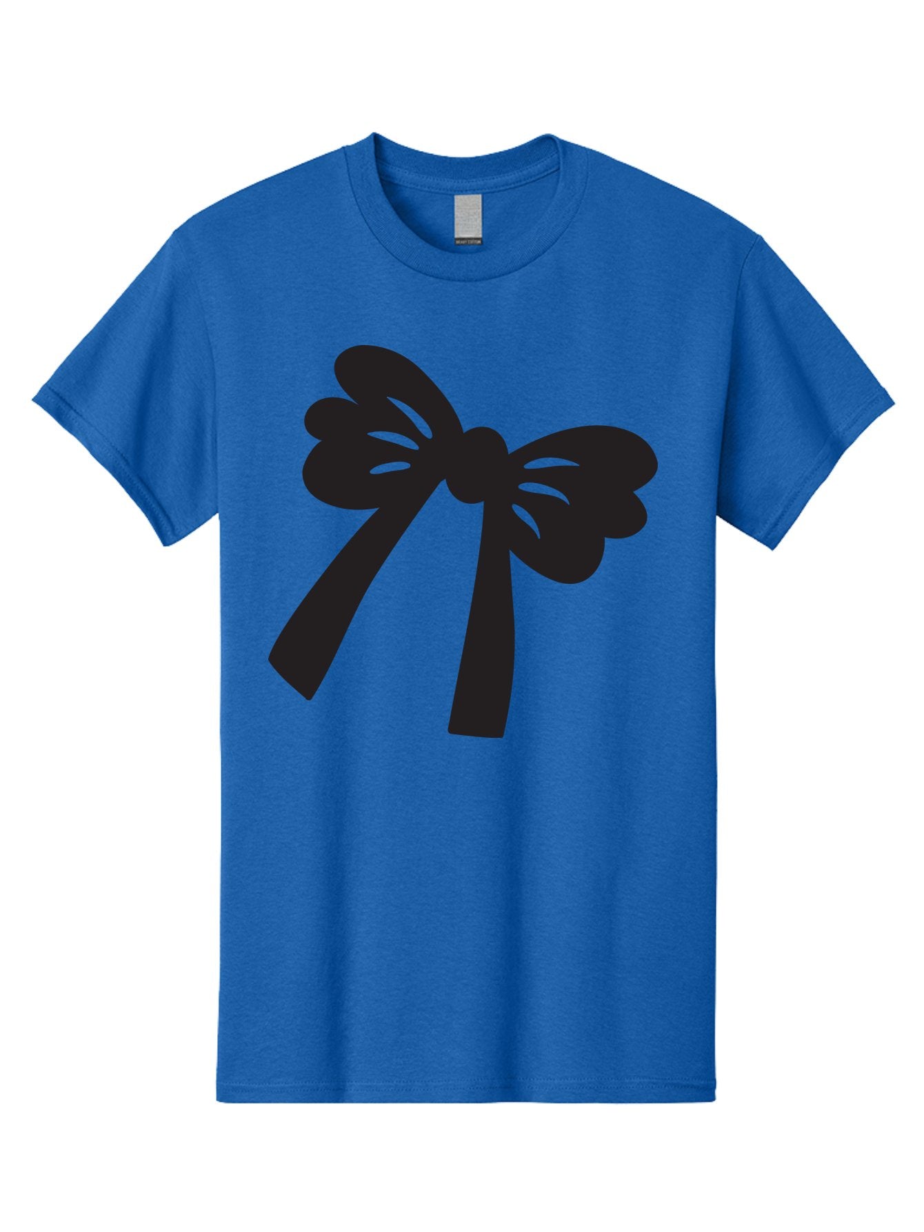 Black-Bow Men'S Graphic Tee, 100% Cotton, Comfortable Casual Summer Wear, Machine Washable, Black Bow Ribbon, Elegant Design, Minimalist Style, Decorative Element, Gift Wrapping, Fashion Accessory, Simple Graphics Aac517 5