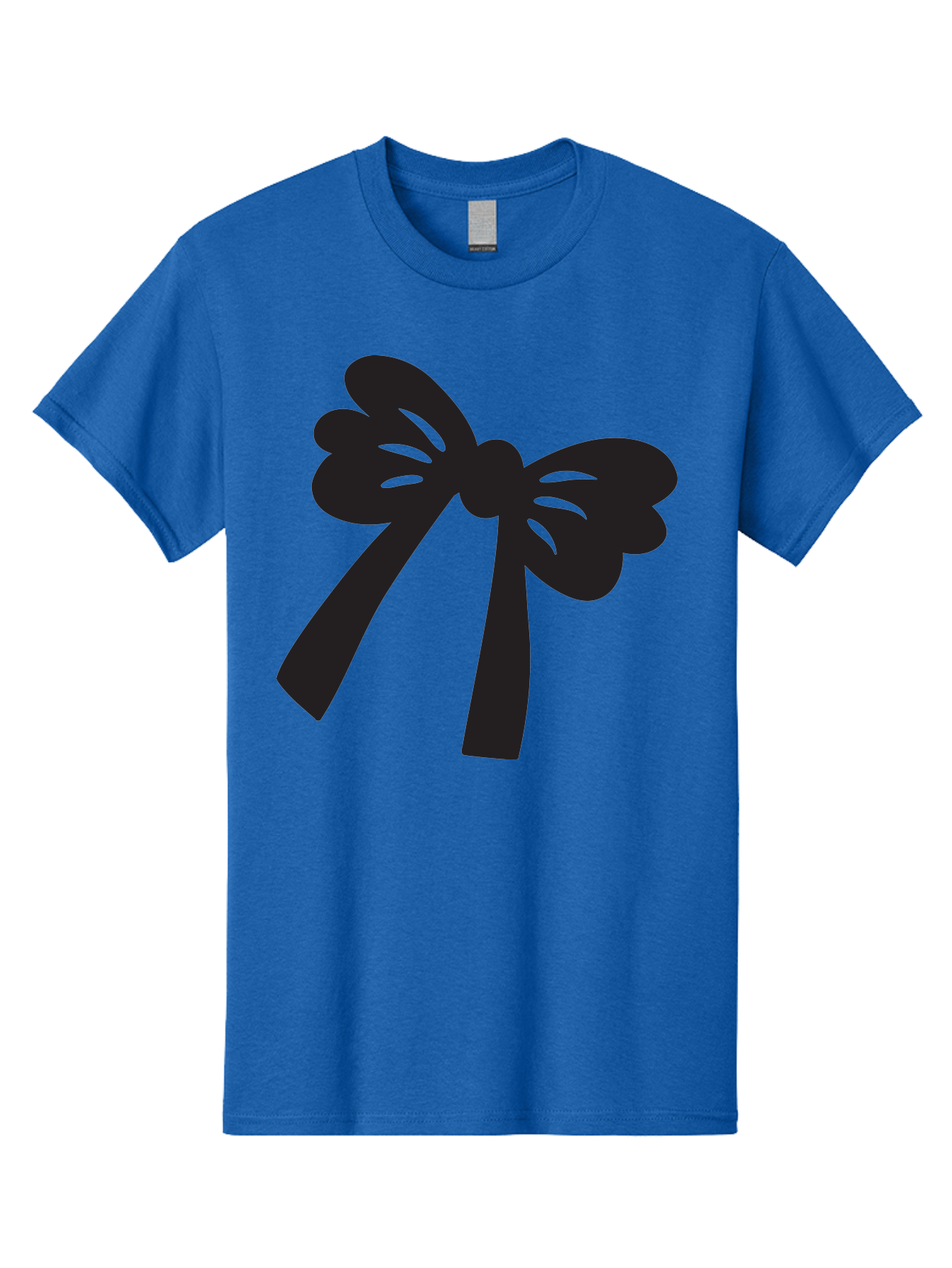 Black-Bow Men'S Graphic Tee, 100% Cotton, Comfortable Casual Summer Wear, Machine Washable, Black Bow Ribbon, Elegant Design, Minimalist Style, Decorative Element, Gift Wrapping, Fashion Accessory, Simple Graphics Aac517 15