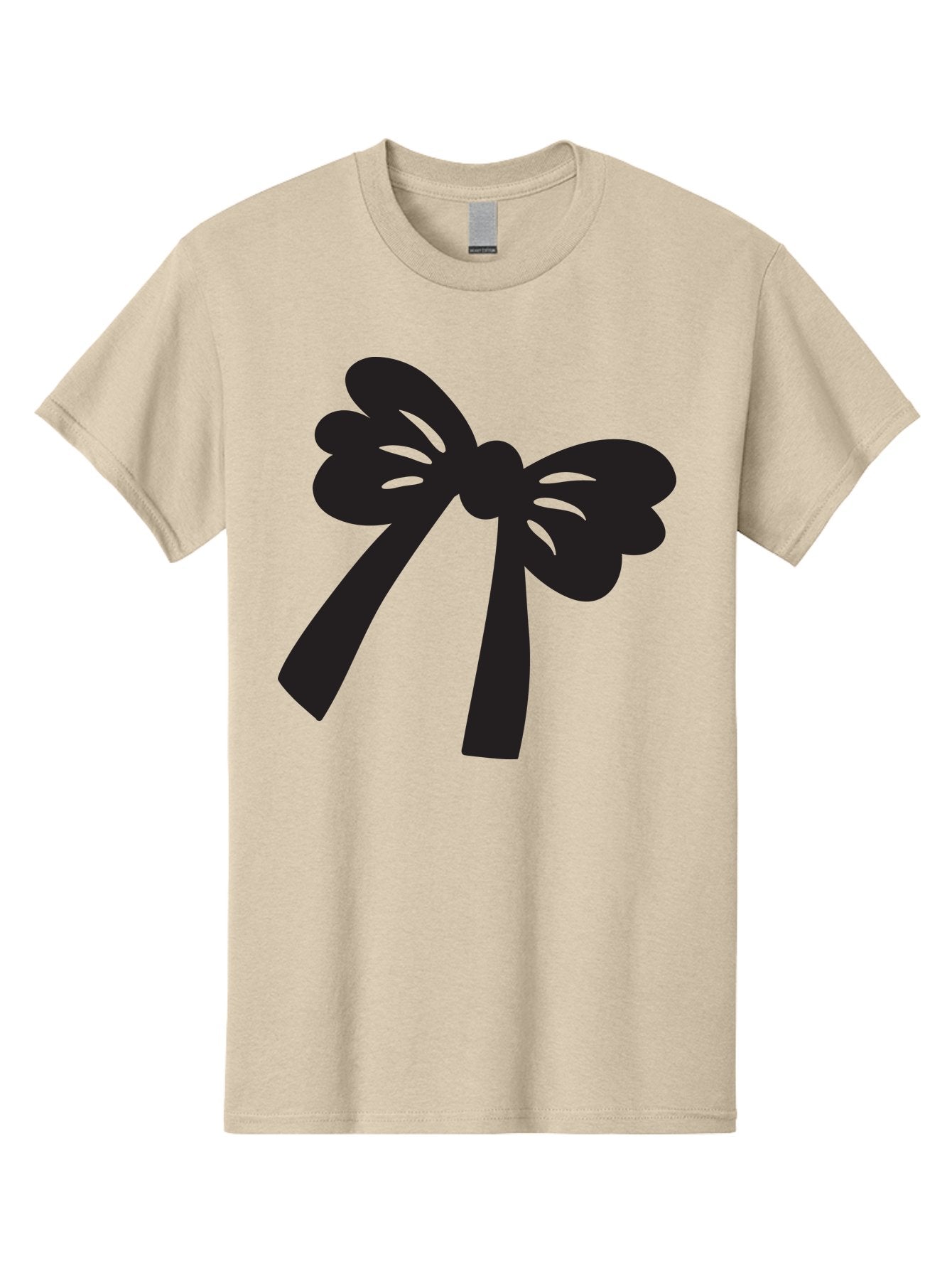 Black-Bow Men'S Graphic Tee, 100% Cotton, Comfortable Casual Summer Wear, Machine Washable, Black Bow Ribbon, Elegant Design, Minimalist Style, Decorative Element, Gift Wrapping, Fashion Accessory, Simple Graphics Aac517 10