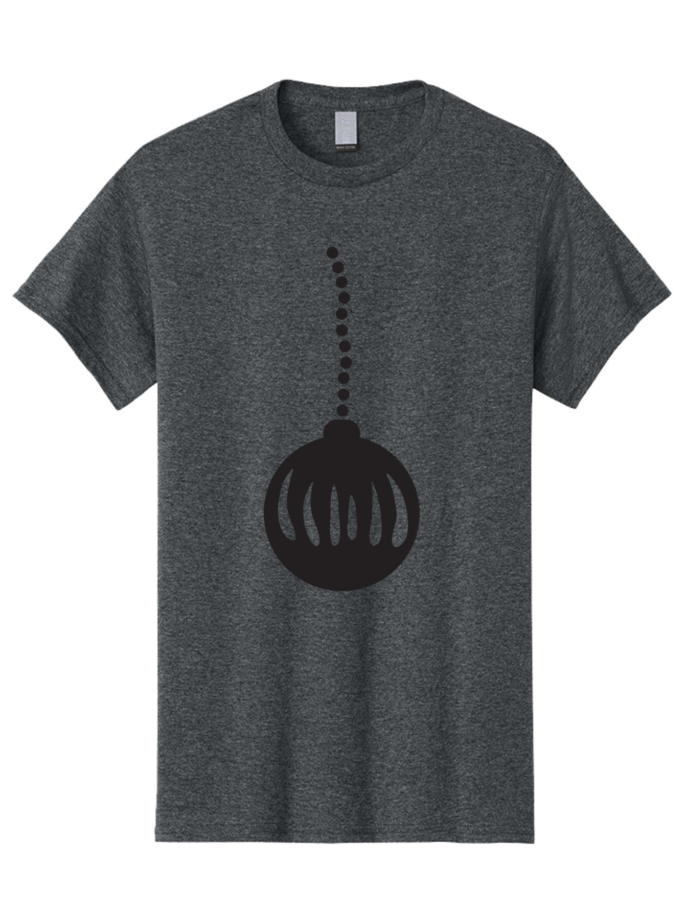 Black-Christmas-Ornament Men'S Graphic Tee, 100% Cotton, Comfortable Casual Summer Wear, Machine Washable, Chandelier, Luxury Lighting, Modern Decor, Stylish Fixture, Elegant Design, Sophisticated Ambiance, High-End Interior Aac518 4