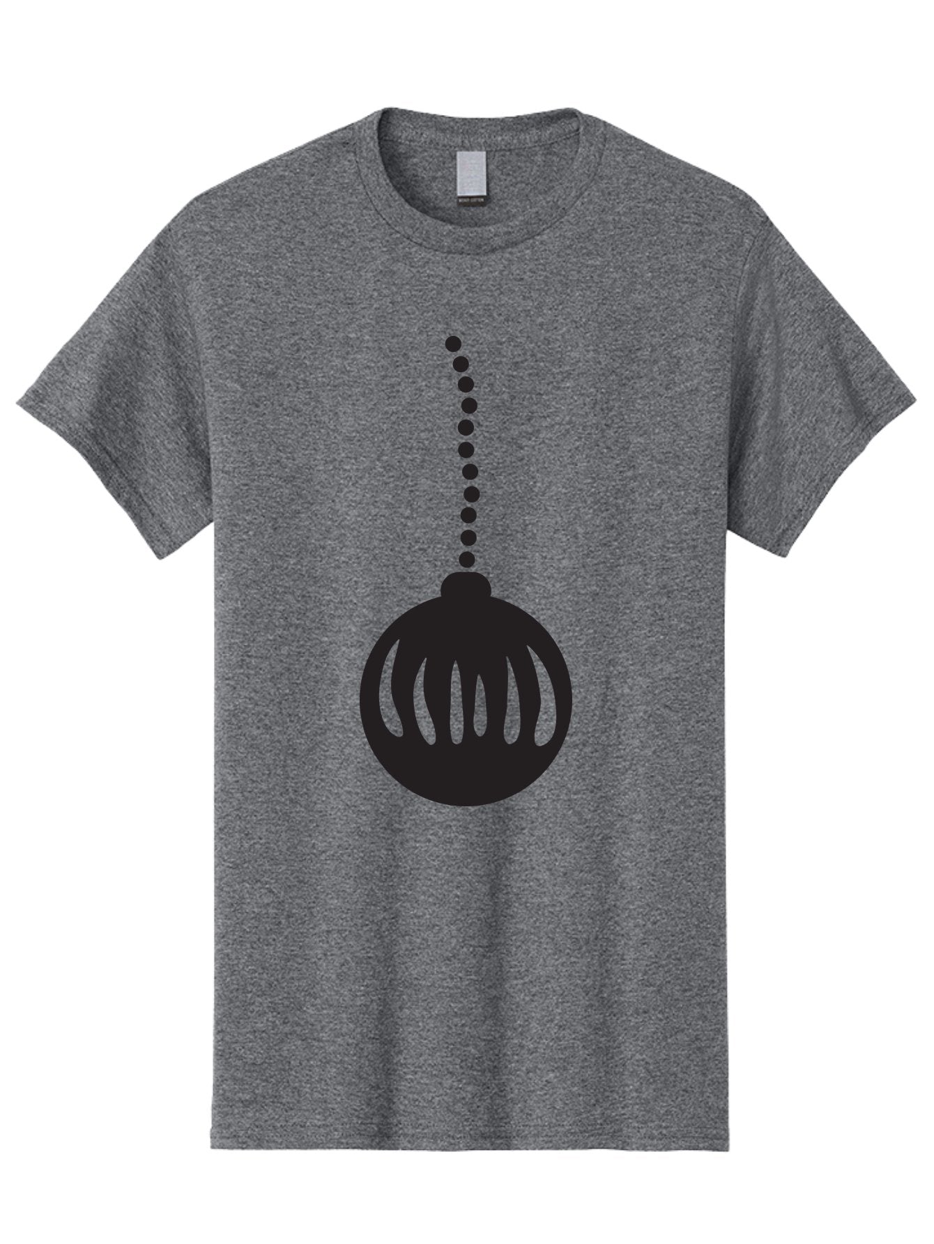 Black-Christmas-Ornament Men'S Graphic Tee, 100% Cotton, Comfortable Casual Summer Wear, Machine Washable, Chandelier, Luxury Lighting, Modern Decor, Stylish Fixture, Elegant Design, Sophisticated Ambiance, High-End Interior Aac518 6