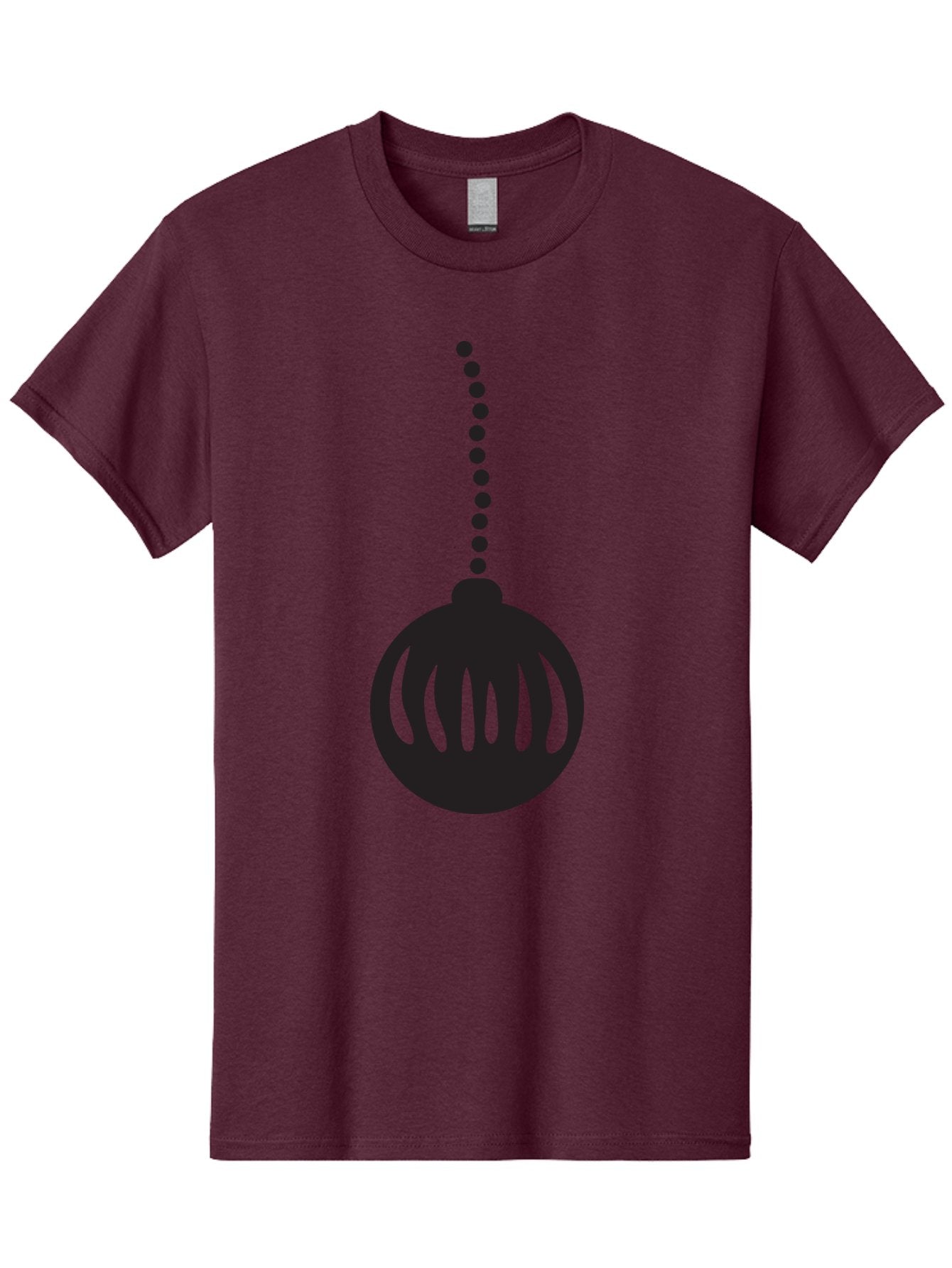 Black-Christmas-Ornament Men'S Graphic Tee, 100% Cotton, Comfortable Casual Summer Wear, Machine Washable, Chandelier, Luxury Lighting, Modern Decor, Stylish Fixture, Elegant Design, Sophisticated Ambiance, High-End Interior Aac518 15