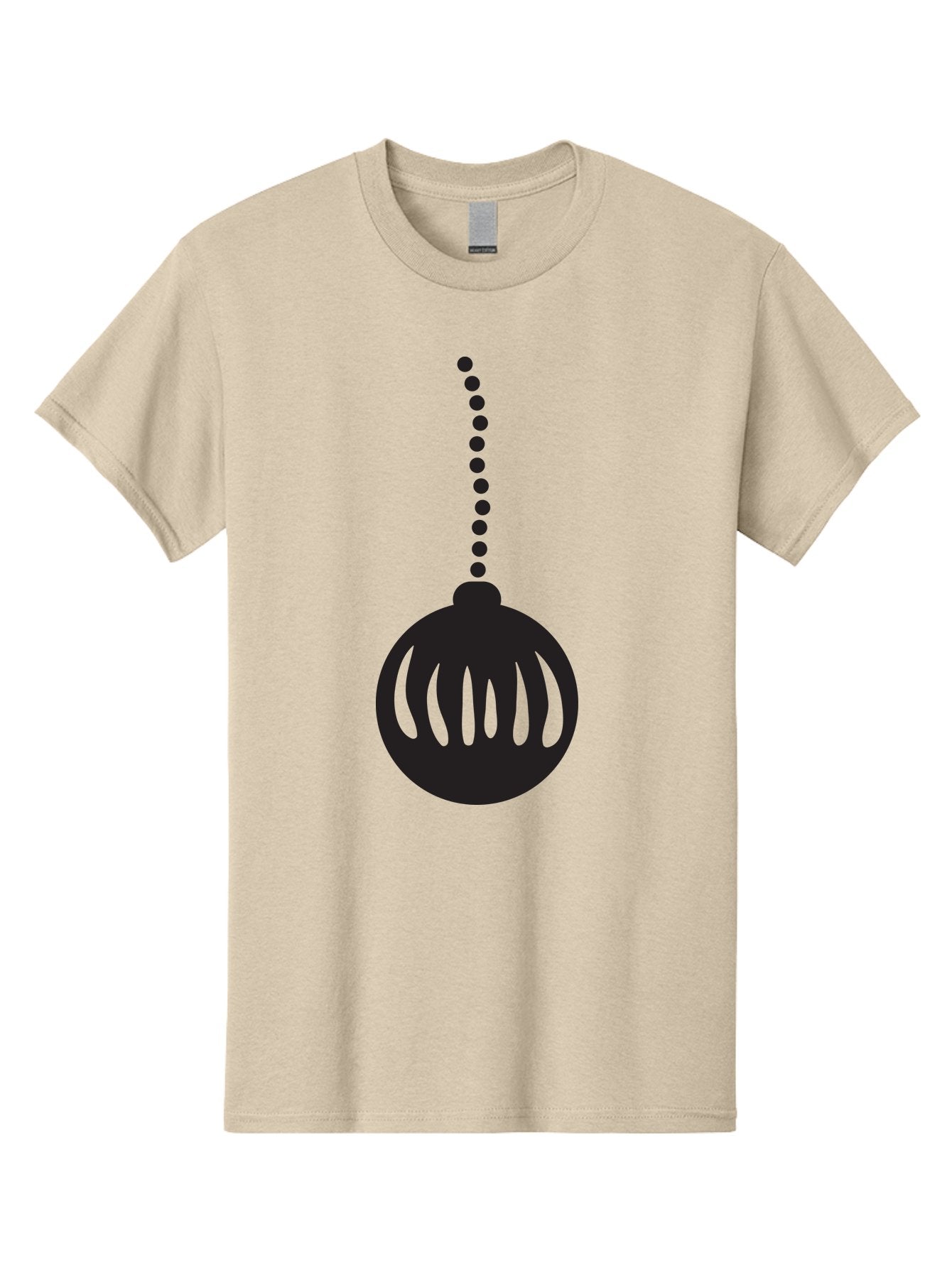 Black-Christmas-Ornament Men'S Graphic Tee, 100% Cotton, Comfortable Casual Summer Wear, Machine Washable, Chandelier, Luxury Lighting, Modern Decor, Stylish Fixture, Elegant Design, Sophisticated Ambiance, High-End Interior Aac518