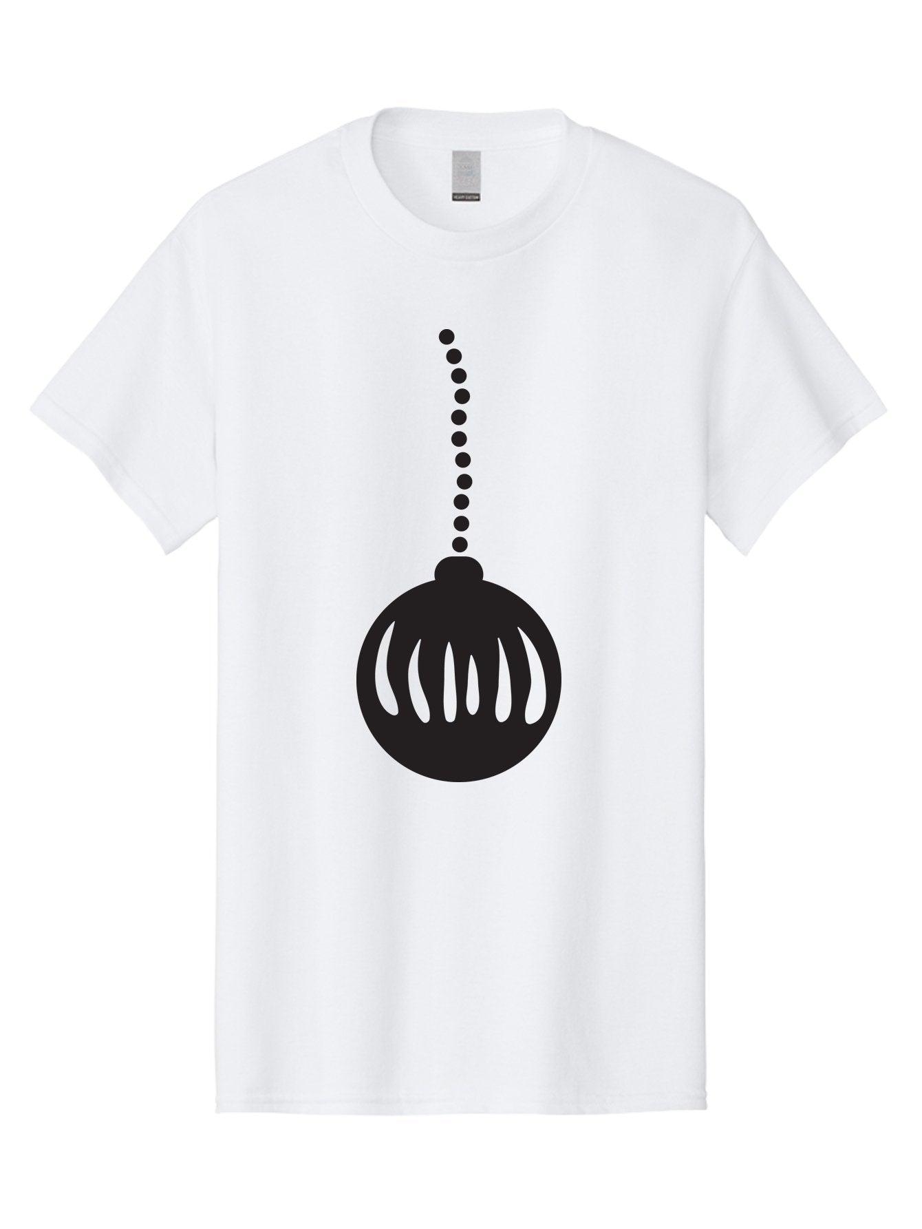 Black-Christmas-Ornament Men'S Graphic Tee, 100% Cotton, Comfortable Casual Summer Wear, Machine Washable, Chandelier, Luxury Lighting, Modern Decor, Stylish Fixture, Elegant Design, Sophisticated Ambiance, High-End Interior Aac518 13