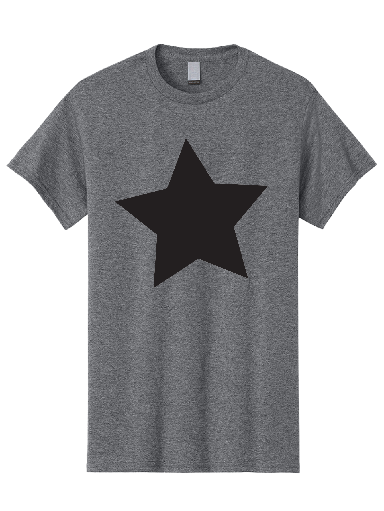 Black-Star Men'S Graphic Tee, 100% Cotton, Comfortable Casual Summer Wear, Machine Washable, Five-Pointed Star, Black Star, Bold Graphic, Simple Design, Minimalist Style, Star Symbol, Iconic Shape Aac522 15