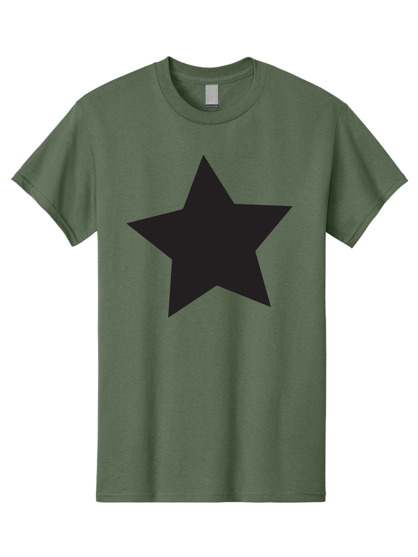 Black-Star Men'S Graphic Tee, 100% Cotton, Comfortable Casual Summer Wear, Machine Washable, Five-Pointed Star, Black Star, Bold Graphic, Simple Design, Minimalist Style, Star Symbol, Iconic Shape Aac522 11