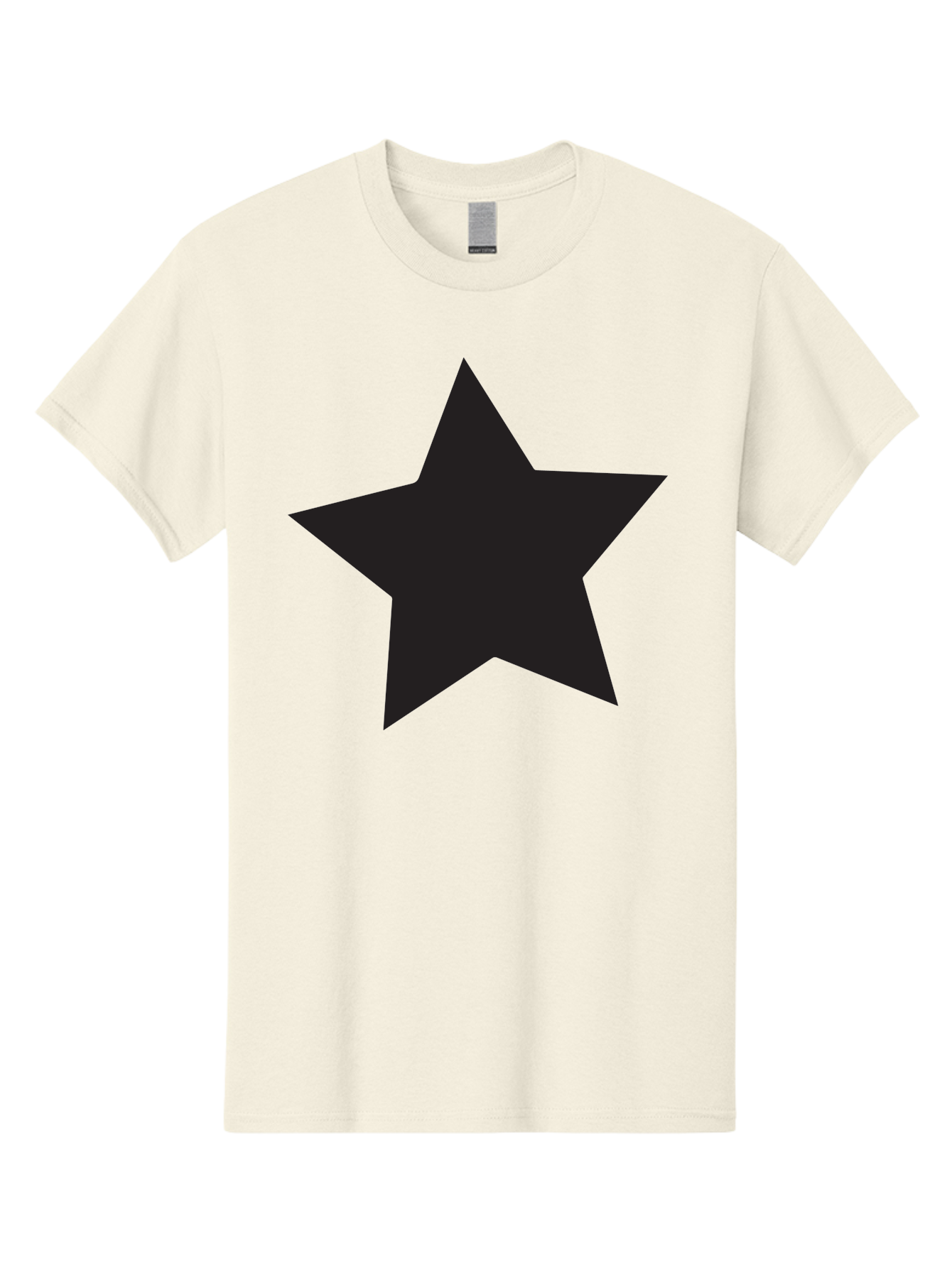 Black-Star Men'S Graphic Tee, 100% Cotton, Comfortable Casual Summer Wear, Machine Washable, Five-Pointed Star, Black Star, Bold Graphic, Simple Design, Minimalist Style, Star Symbol, Iconic Shape Aac522 5