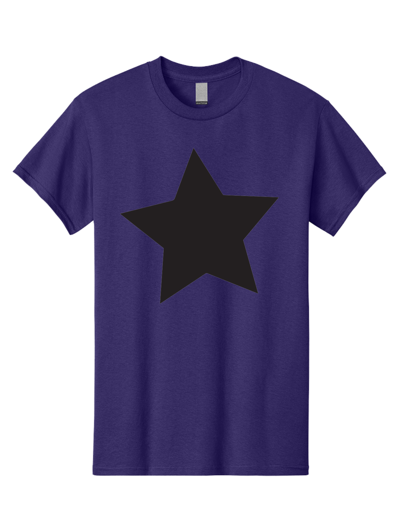 Black-Star Men'S Graphic Tee, 100% Cotton, Comfortable Casual Summer Wear, Machine Washable, Five-Pointed Star, Black Star, Bold Graphic, Simple Design, Minimalist Style, Star Symbol, Iconic Shape Aac522 19