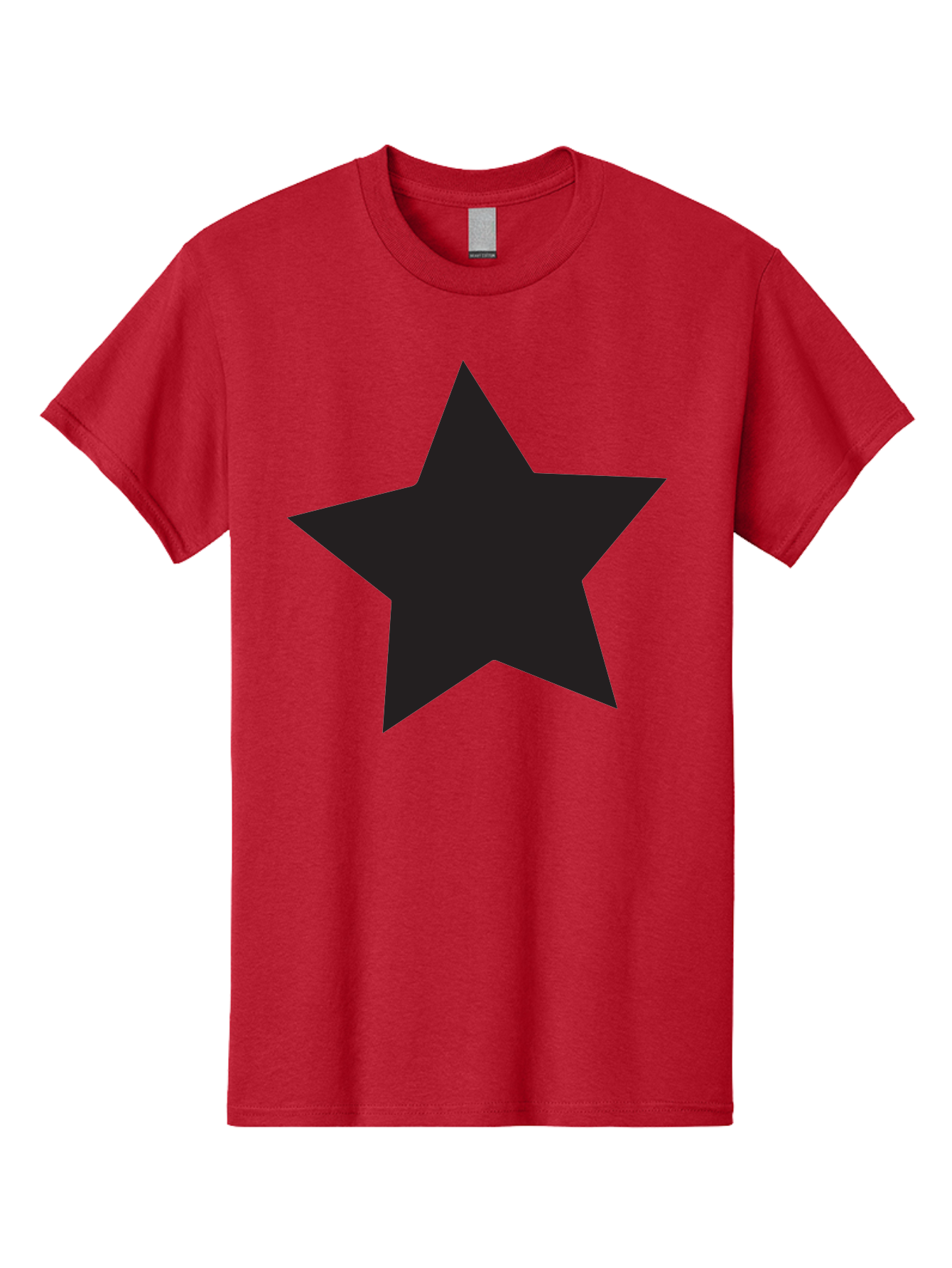 Black-Star Men'S Graphic Tee, 100% Cotton, Comfortable Casual Summer Wear, Machine Washable, Five-Pointed Star, Black Star, Bold Graphic, Simple Design, Minimalist Style, Star Symbol, Iconic Shape Aac522 17