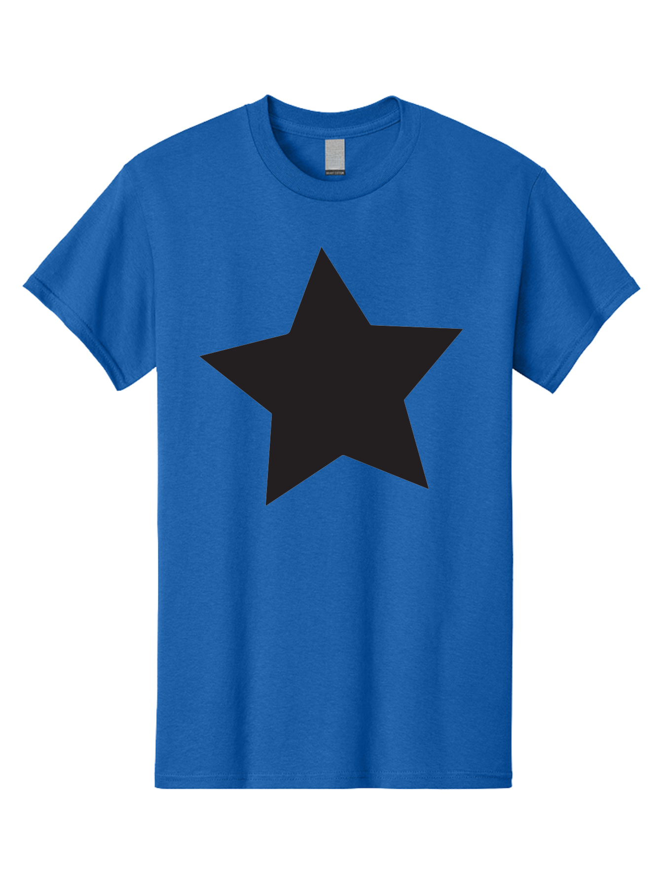 Black-Star Men'S Graphic Tee, 100% Cotton, Comfortable Casual Summer Wear, Machine Washable, Five-Pointed Star, Black Star, Bold Graphic, Simple Design, Minimalist Style, Star Symbol, Iconic Shape Aac522 27