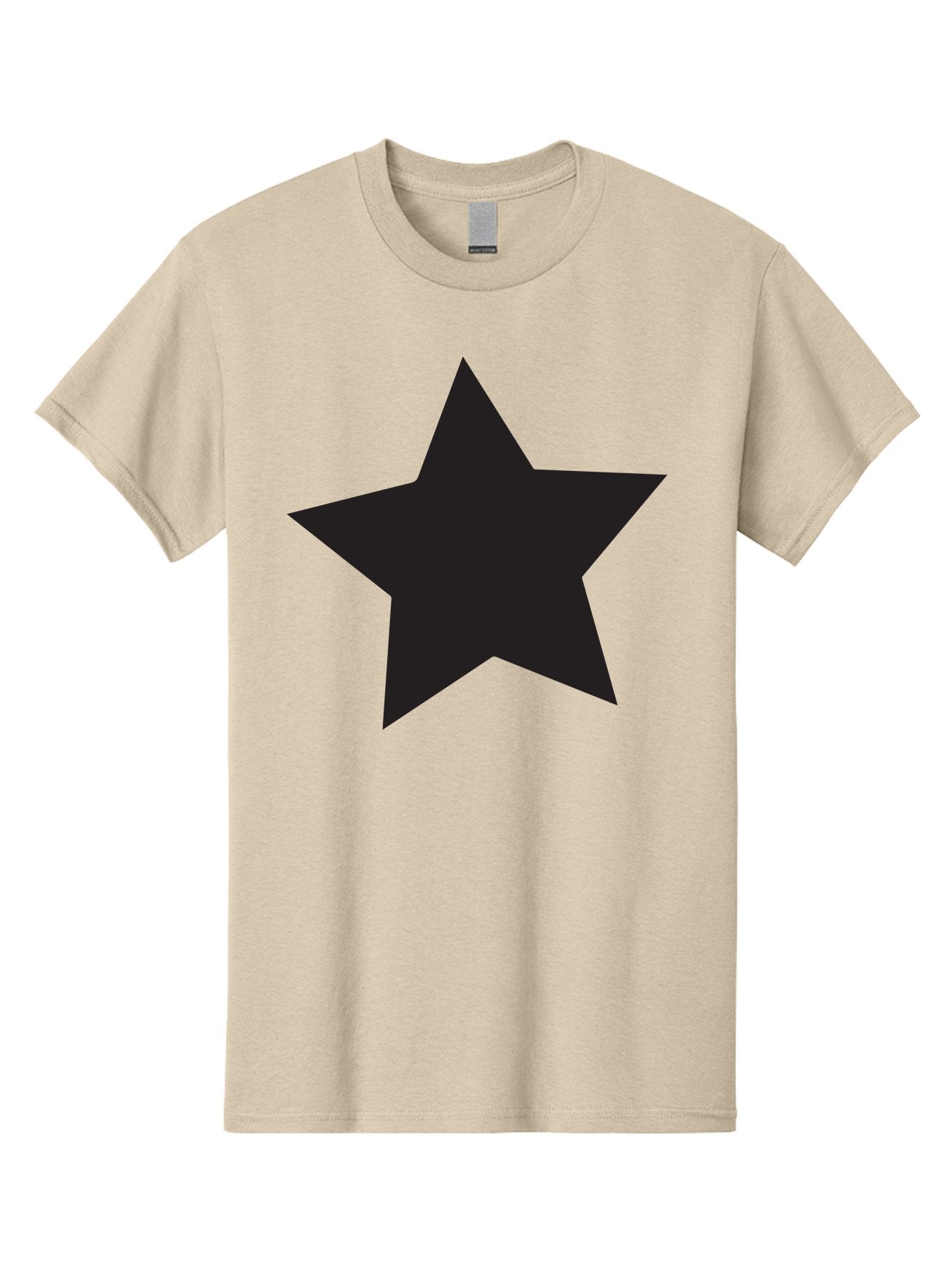 Black-Star Men'S Graphic Tee, 100% Cotton, Comfortable Casual Summer Wear, Machine Washable, Five-Pointed Star, Black Star, Bold Graphic, Simple Design, Minimalist Style, Star Symbol, Iconic Shape Aac522 9