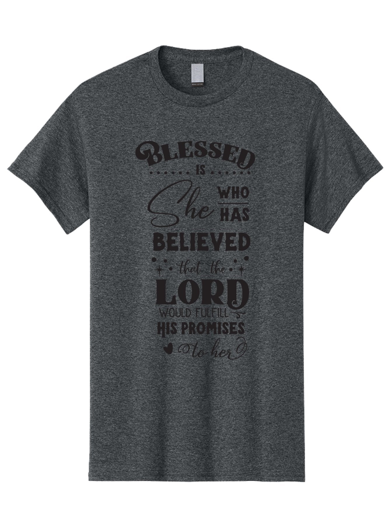 Blessed-Is-She Men'S Graphic Tee, 100% Cotton, Comfortable Casual Summer Wear, Machine Washable, Inspirational Quote, Motivational Saying, Faith-Based Message, Encouraging Words, Spiritual Guidance, Empowerment For Women, Christian Values, Aac528 14