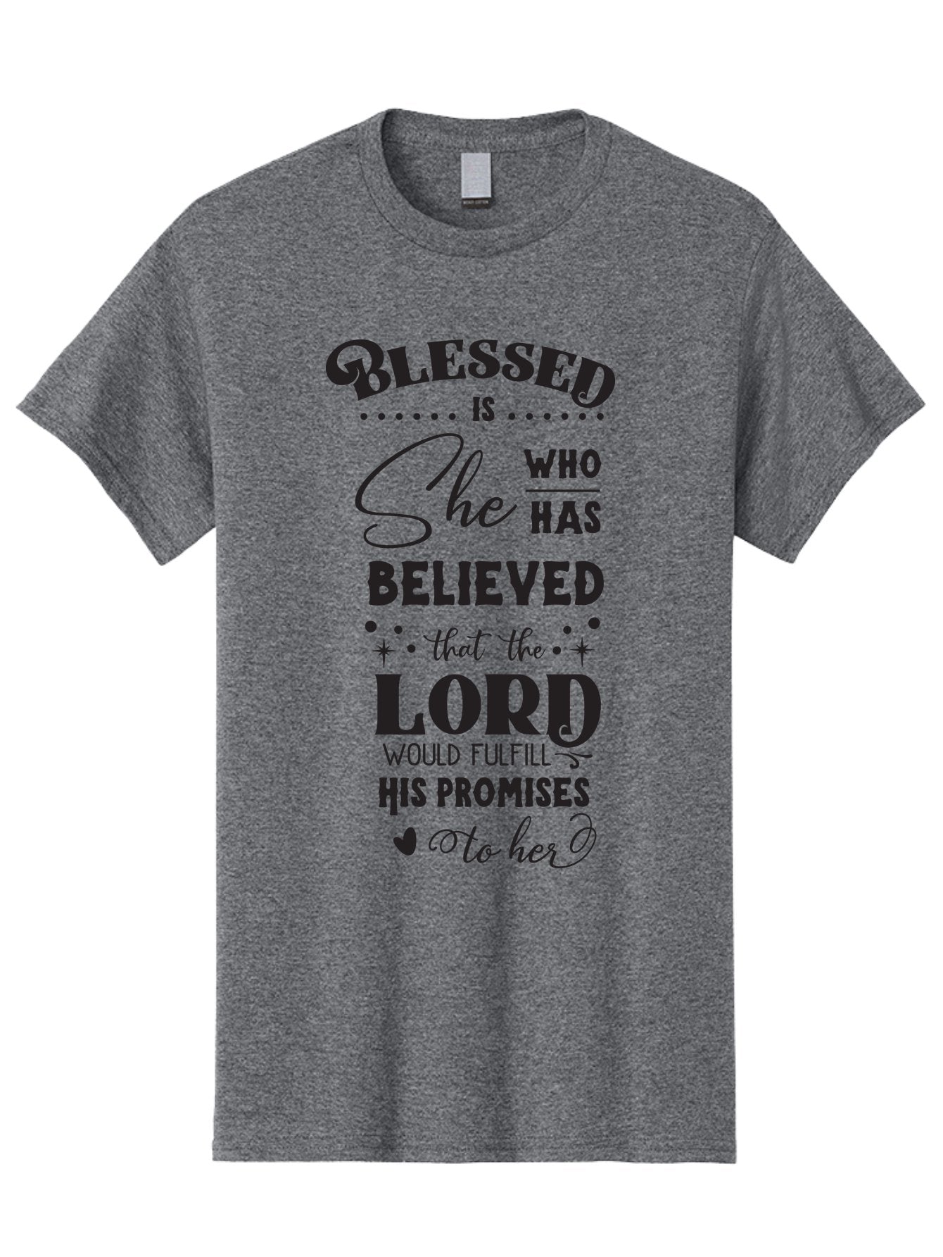 Blessed-Is-She Men'S Graphic Tee, 100% Cotton, Comfortable Casual Summer Wear, Machine Washable, Inspirational Quote, Motivational Saying, Faith-Based Message, Encouraging Words, Spiritual Guidance, Empowerment For Women, Christian Values, Aac528 6