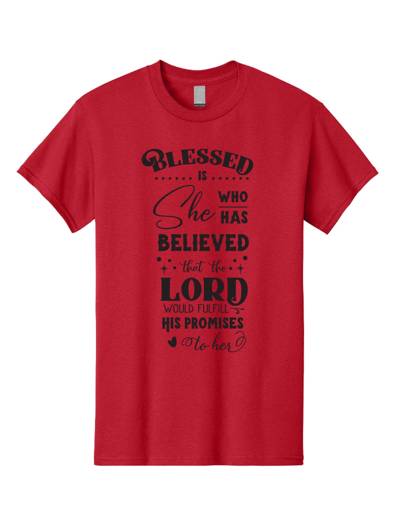 Blessed-Is-She Men'S Graphic Tee, 100% Cotton, Comfortable Casual Summer Wear, Machine Washable, Inspirational Quote, Motivational Saying, Faith-Based Message, Encouraging Words, Spiritual Guidance, Empowerment For Women, Christian Values, Aac528 5