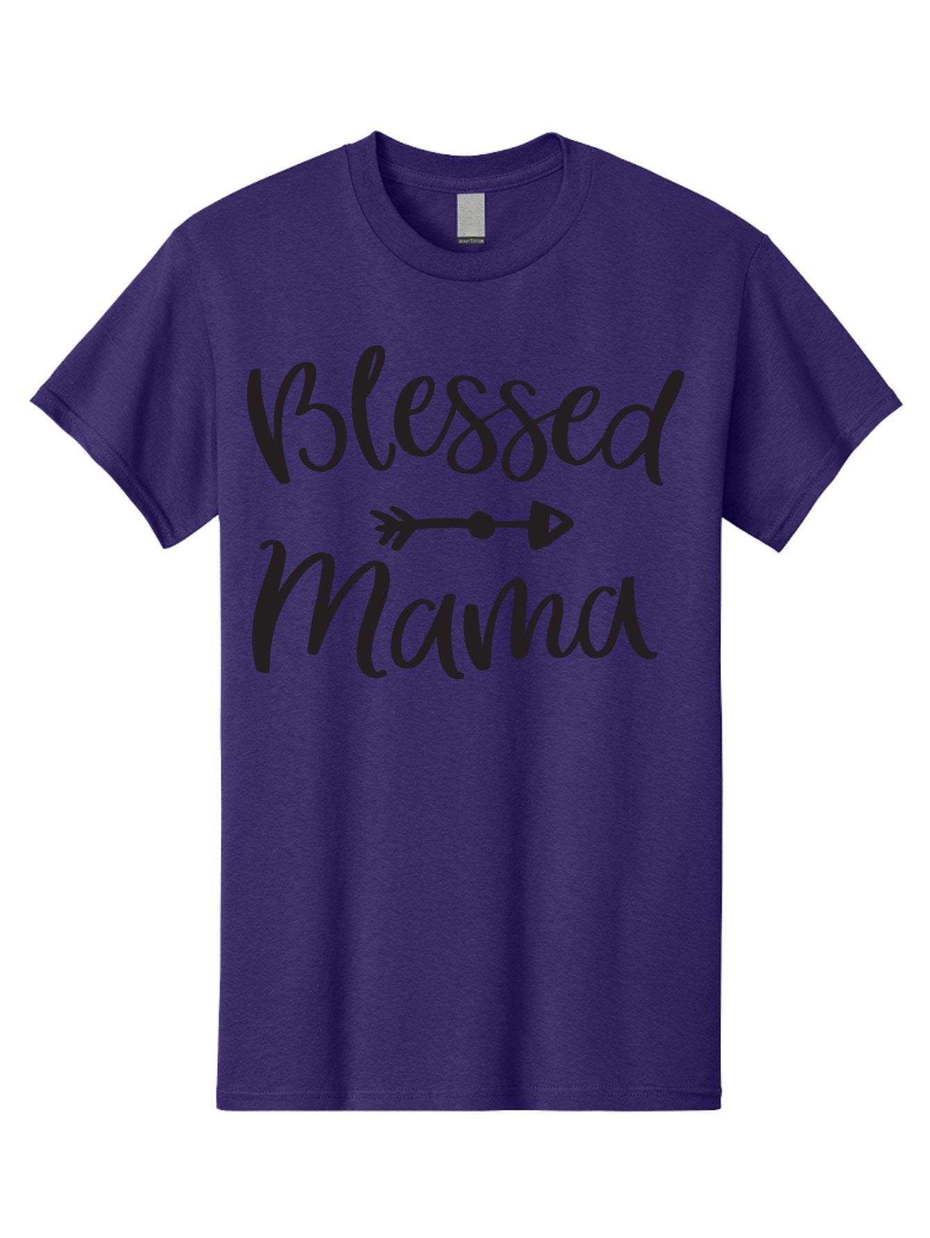 Blessed-Mama Men'S Graphic Tee, 100% Cotton, Comfortable Casual Summer Wear, Machine Washable, Blessed Mama, Inspirational Quote, Motivational Phrase, Arrow Symbol, Motherhood, Love, Positivity, Faith, Family Aac529 10