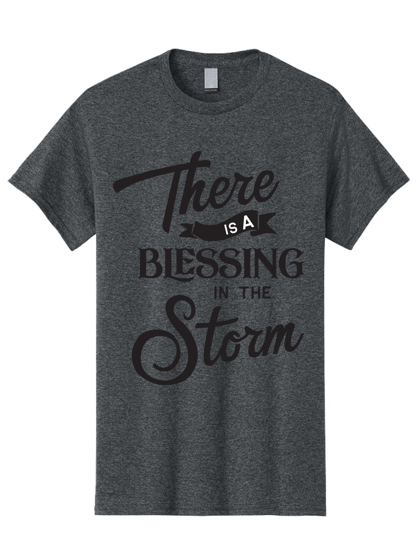 Blessing-In-The-Storm Men'S Graphic Tee, 100% Cotton, Comfortable Casual Summer Wear, Machine Washable, Inspirational Quote, Motivational Message, Blessing In The Storm, Uplifting Words, Positive Affirmation, Faith, Perseverance, Aac530 8