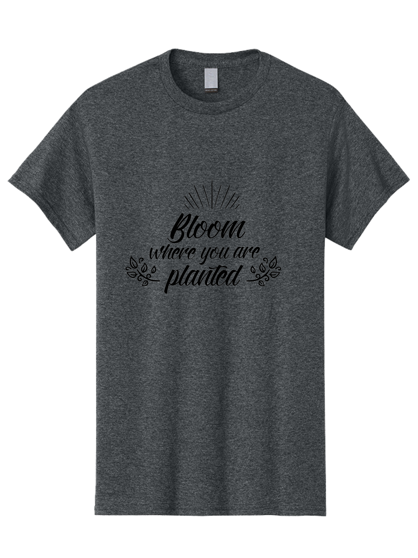 Bloom-Where-You-Are-Planted Men'S Graphic Tee, 100% Cotton, Comfortable Casual Summer Wear, Machine Washable, Inspirational Quote, Motivational Phrase, Blooming Flowers, Growth Mindset, Positive Vibes, Floral Design, Typography Art, Aac532 27