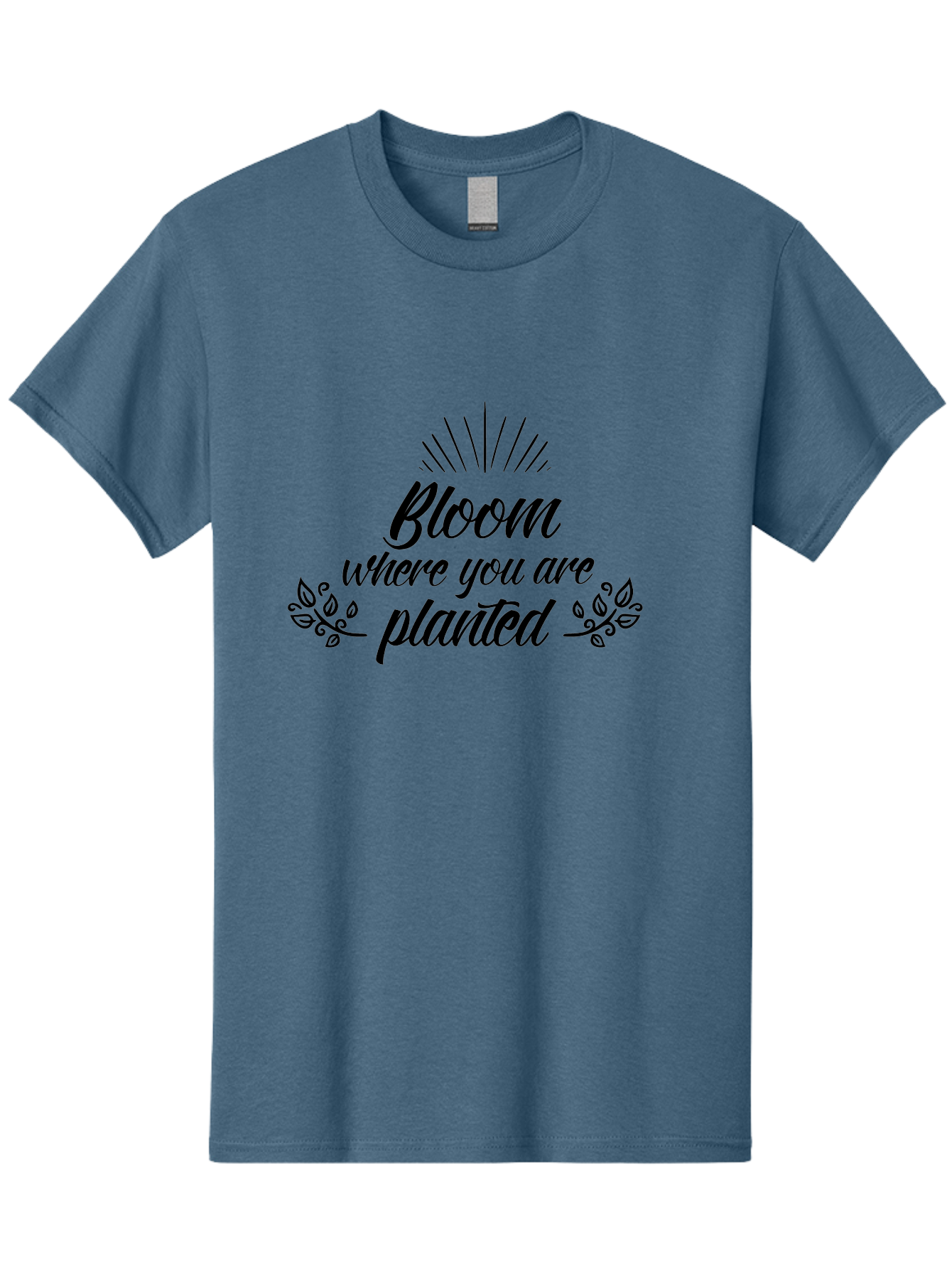 Bloom-Where-You-Are-Planted Men'S Graphic Tee, 100% Cotton, Comfortable Casual Summer Wear, Machine Washable, Inspirational Quote, Motivational Phrase, Blooming Flowers, Growth Mindset, Positive Vibes, Floral Design, Typography Art, Aac532 9