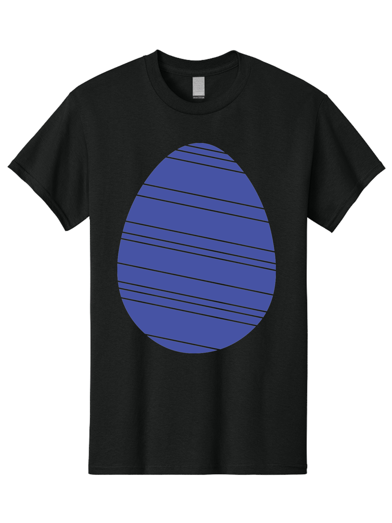 Blue-Easter-Egg Men'S Graphic Tee, 100% Cotton, Comfortable Casual Summer Wear, Machine Washable, Blue Oval Shape, Diagonal Stripes, Striped Pattern, Graphic Design, Abstract Art, Vibrant Colors, Modern Illustration Aac535 11