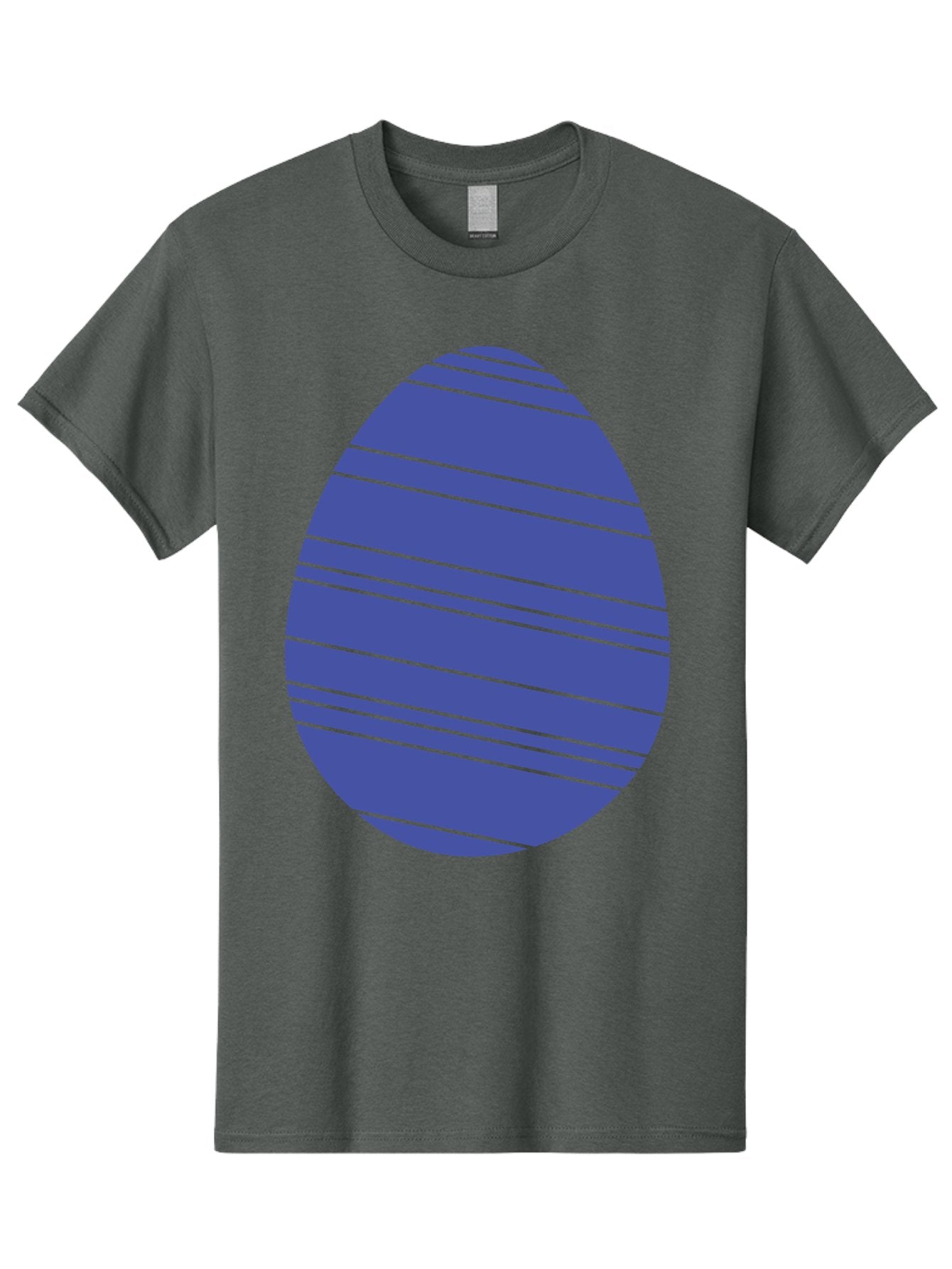 Blue-Easter-Egg Men'S Graphic Tee, 100% Cotton, Comfortable Casual Summer Wear, Machine Washable, Blue Oval Shape, Diagonal Stripes, Striped Pattern, Graphic Design, Abstract Art, Vibrant Colors, Modern Illustration Aac535 10