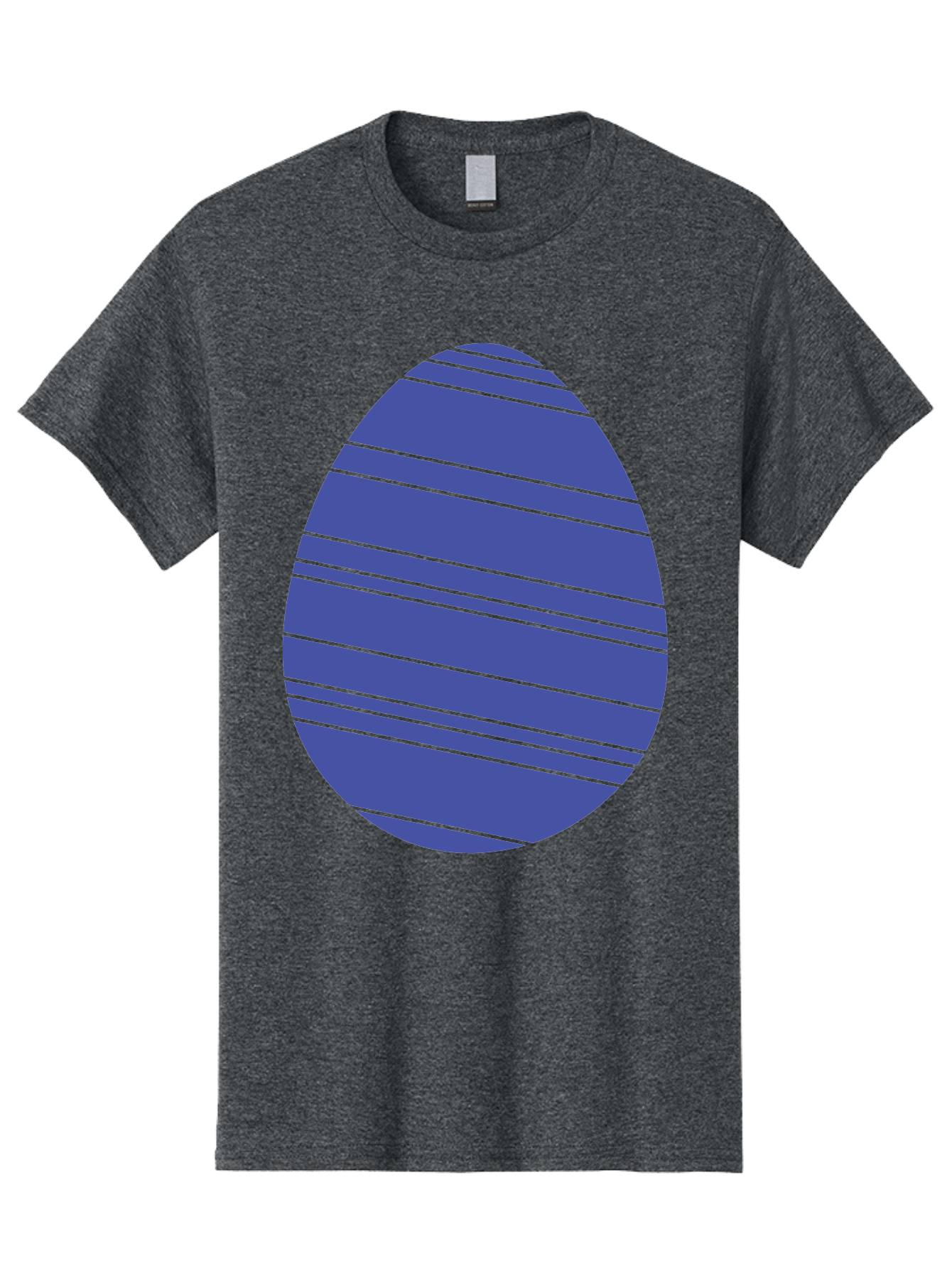 Blue-Easter-Egg Men'S Graphic Tee, 100% Cotton, Comfortable Casual Summer Wear, Machine Washable, Blue Oval Shape, Diagonal Stripes, Striped Pattern, Graphic Design, Abstract Art, Vibrant Colors, Modern Illustration Aac535 15