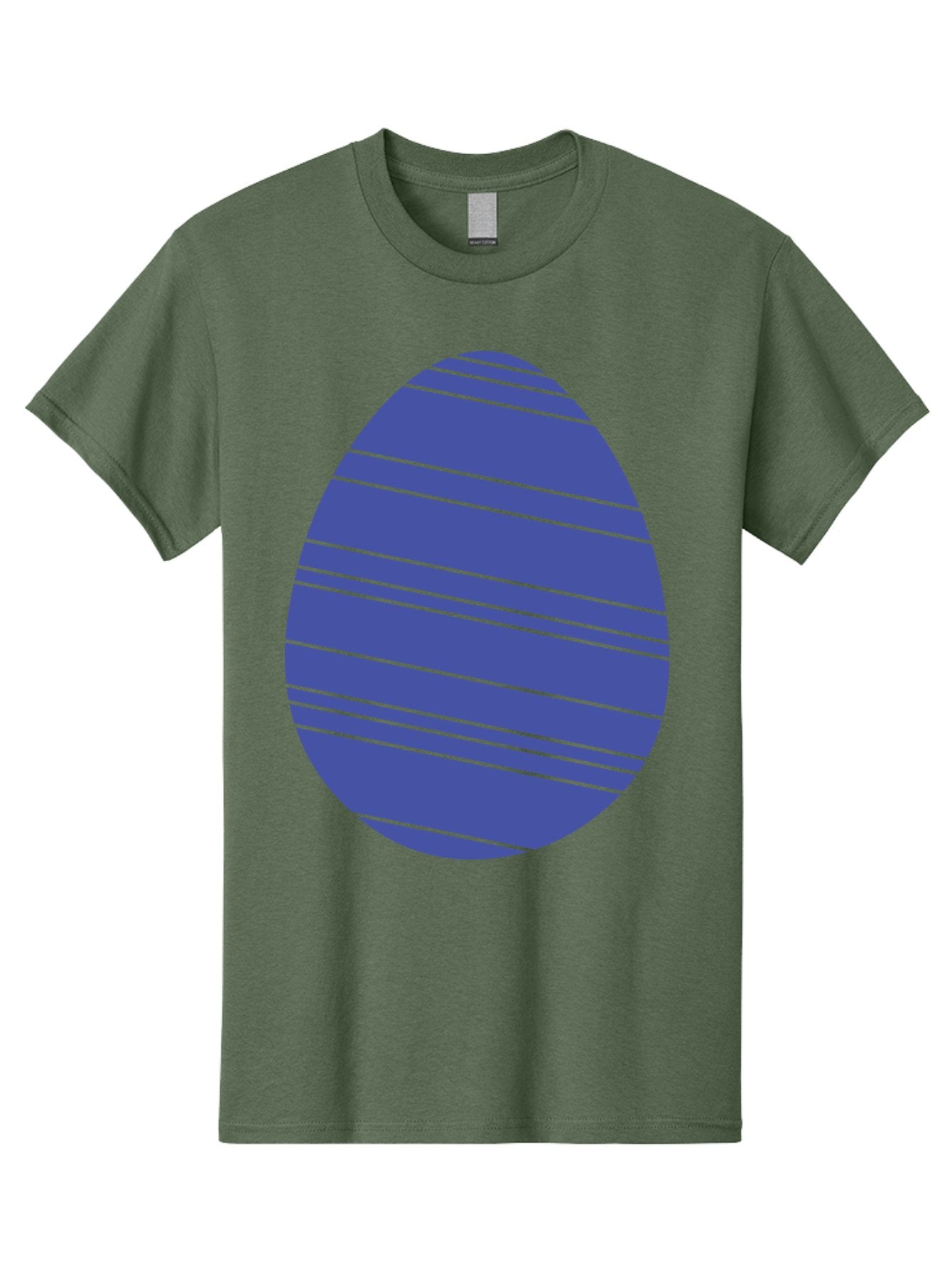 Blue-Easter-Egg Men'S Graphic Tee, 100% Cotton, Comfortable Casual Summer Wear, Machine Washable, Blue Oval Shape, Diagonal Stripes, Striped Pattern, Graphic Design, Abstract Art, Vibrant Colors, Modern Illustration Aac535 11
