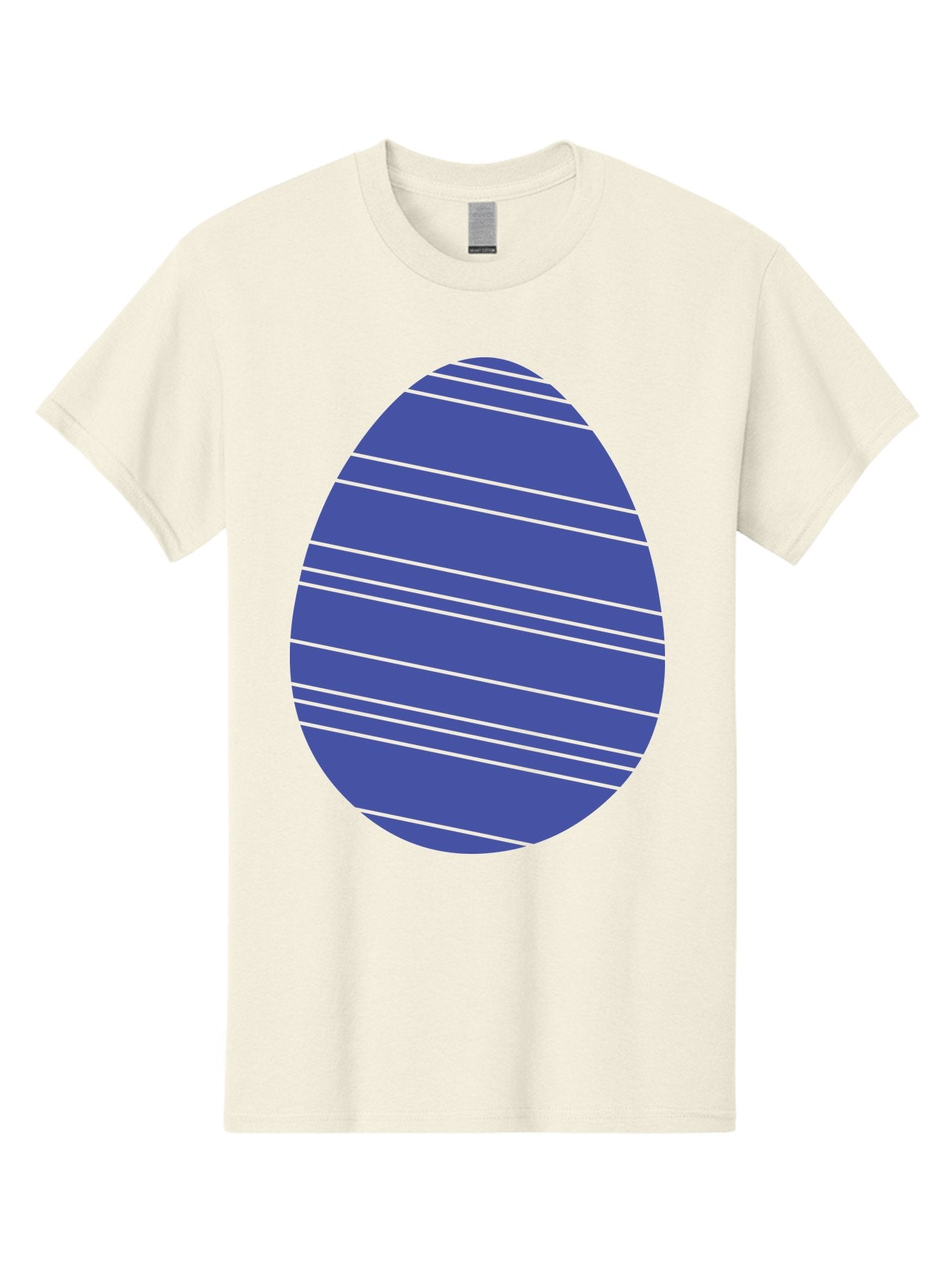 Blue-Easter-Egg Men'S Graphic Tee, 100% Cotton, Comfortable Casual Summer Wear, Machine Washable, Blue Oval Shape, Diagonal Stripes, Striped Pattern, Graphic Design, Abstract Art, Vibrant Colors, Modern Illustration Aac535 14