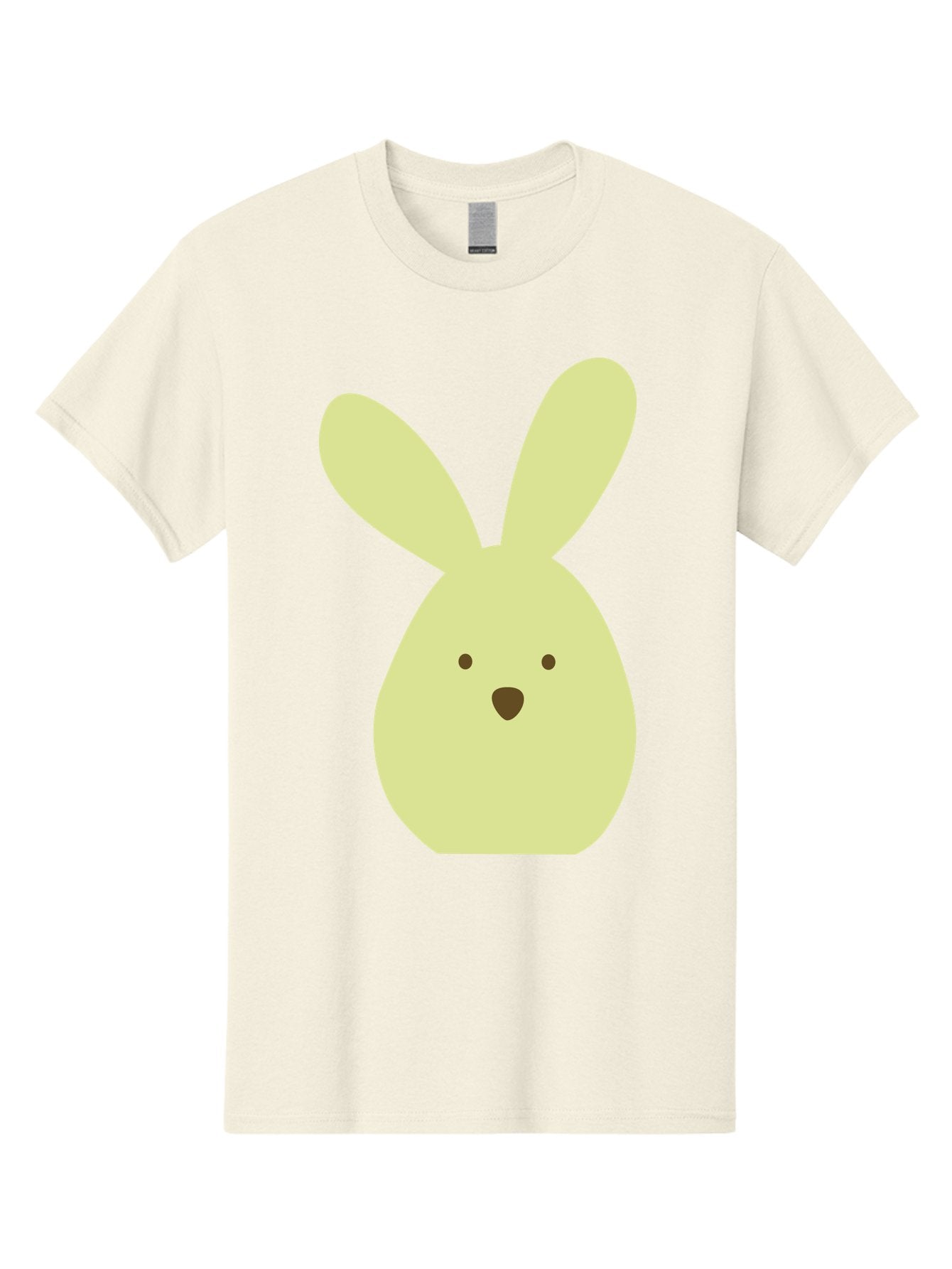 Bunny-Face Men'S Graphic Tee, 100% Cotton, Comfortable Casual Summer Wear, Machine Washable, Cartoon Bunny, Easter Bunny, Cute, Simple Design, Childrens Illustration, Rabbit Face, Brown Nose, Pale Yellow, Digital Art Aac549 14