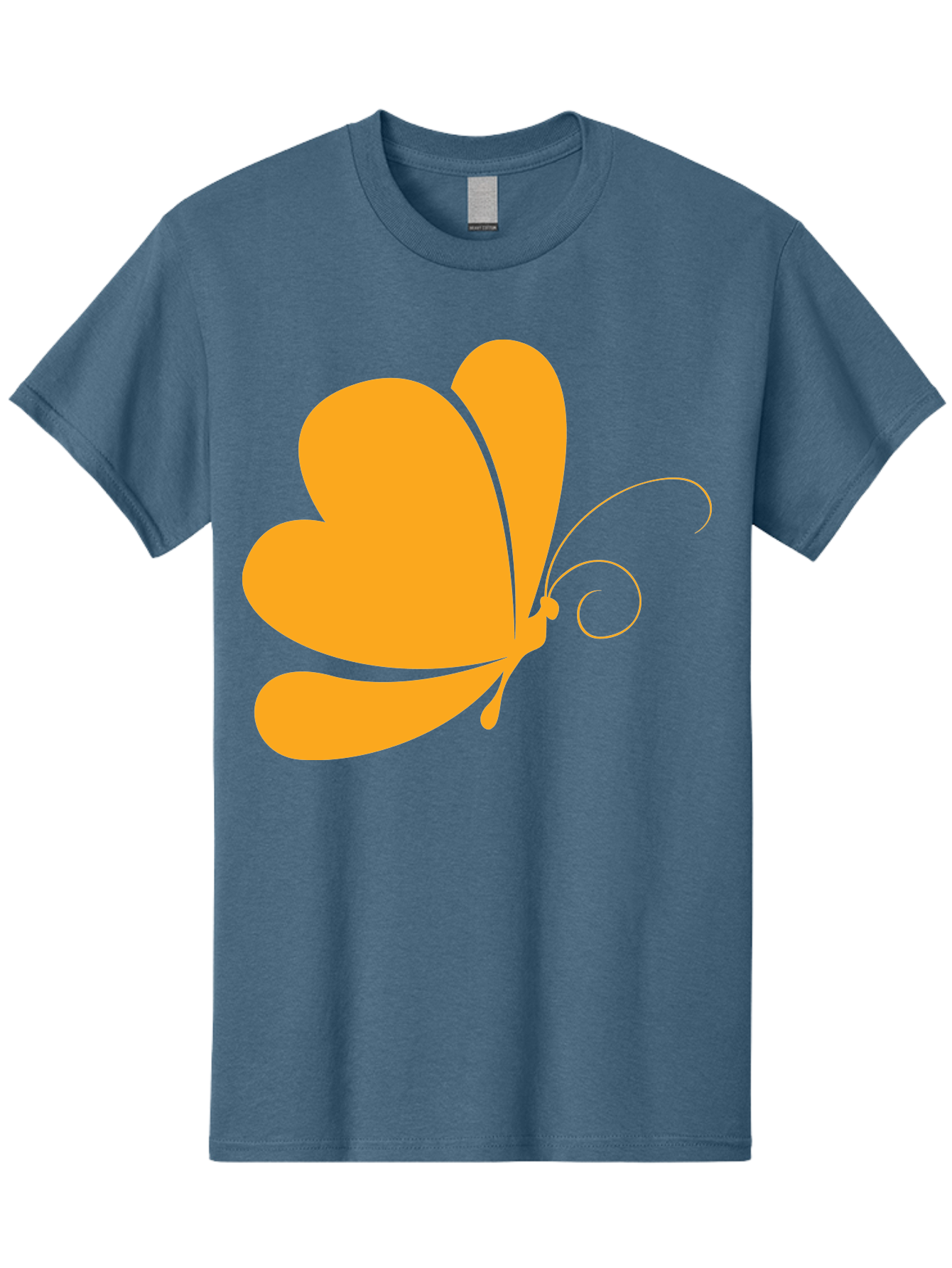 Butterfly Men'S Graphic Tee, 100% Cotton, Comfortable Casual Summer Wear, Machine Washable, Orange Butterfly, Minimalist Design, Stylized Insect, Delicate Features, Orange Silhouette, Butterfly Wings, Simple Shapes, Graphic Illustration, Aac554 29