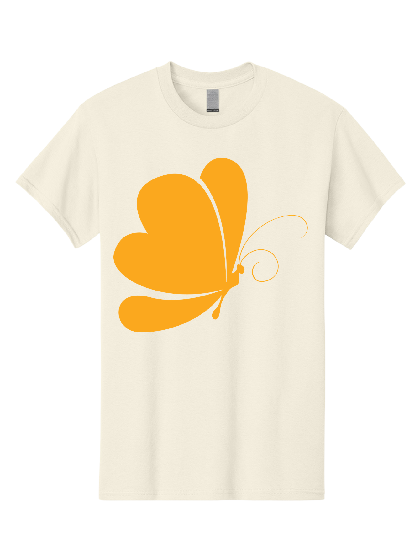 Butterfly Men'S Graphic Tee, 100% Cotton, Comfortable Casual Summer Wear, Machine Washable, Orange Butterfly, Minimalist Design, Stylized Insect, Delicate Features, Orange Silhouette, Butterfly Wings, Simple Shapes, Graphic Illustration, Aac554 15