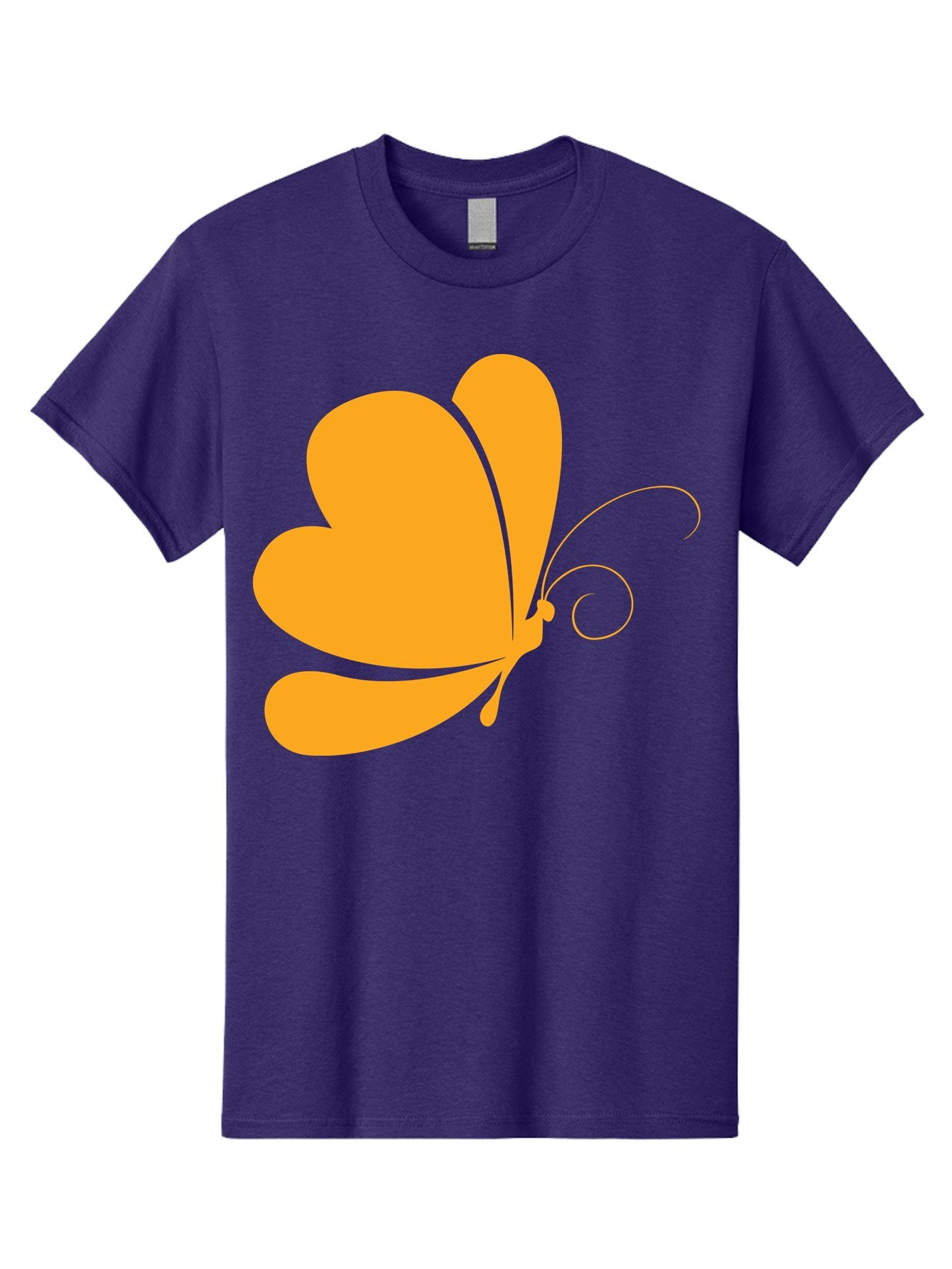 Butterfly Men'S Graphic Tee, 100% Cotton, Comfortable Casual Summer Wear, Machine Washable, Orange Butterfly, Minimalist Design, Stylized Insect, Delicate Features, Orange Silhouette, Butterfly Wings, Simple Shapes, Graphic Illustration, Aac554 15