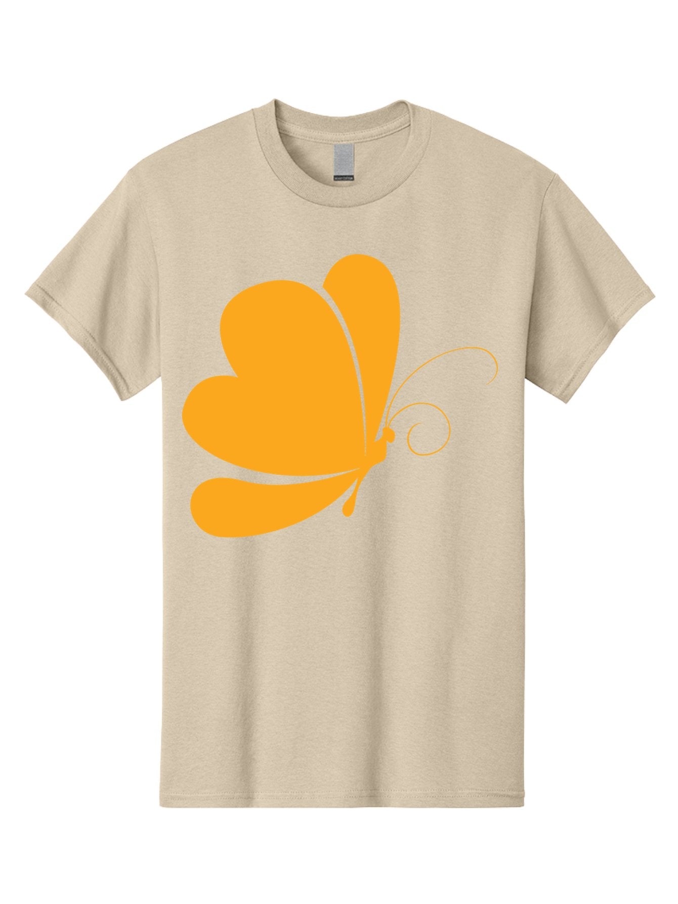 Butterfly Men'S Graphic Tee, 100% Cotton, Comfortable Casual Summer Wear, Machine Washable, Orange Butterfly, Minimalist Design, Stylized Insect, Delicate Features, Orange Silhouette, Butterfly Wings, Simple Shapes, Graphic Illustration, Aac554 14