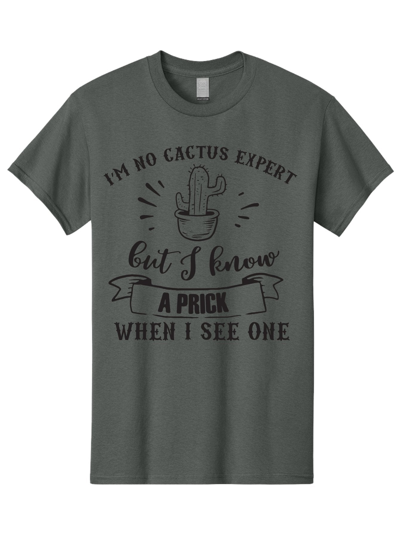 Cactus-Expert Men'S Graphic Tee, 100% Cotton, Comfortable Casual Summer Wear, Machine Washable, Funny Cactus Quote, Sarcastic Saying, Humorous Graphic, Cactus Illustration, Witty Phrase, Sassy Design, Playful Pun Aac558 6