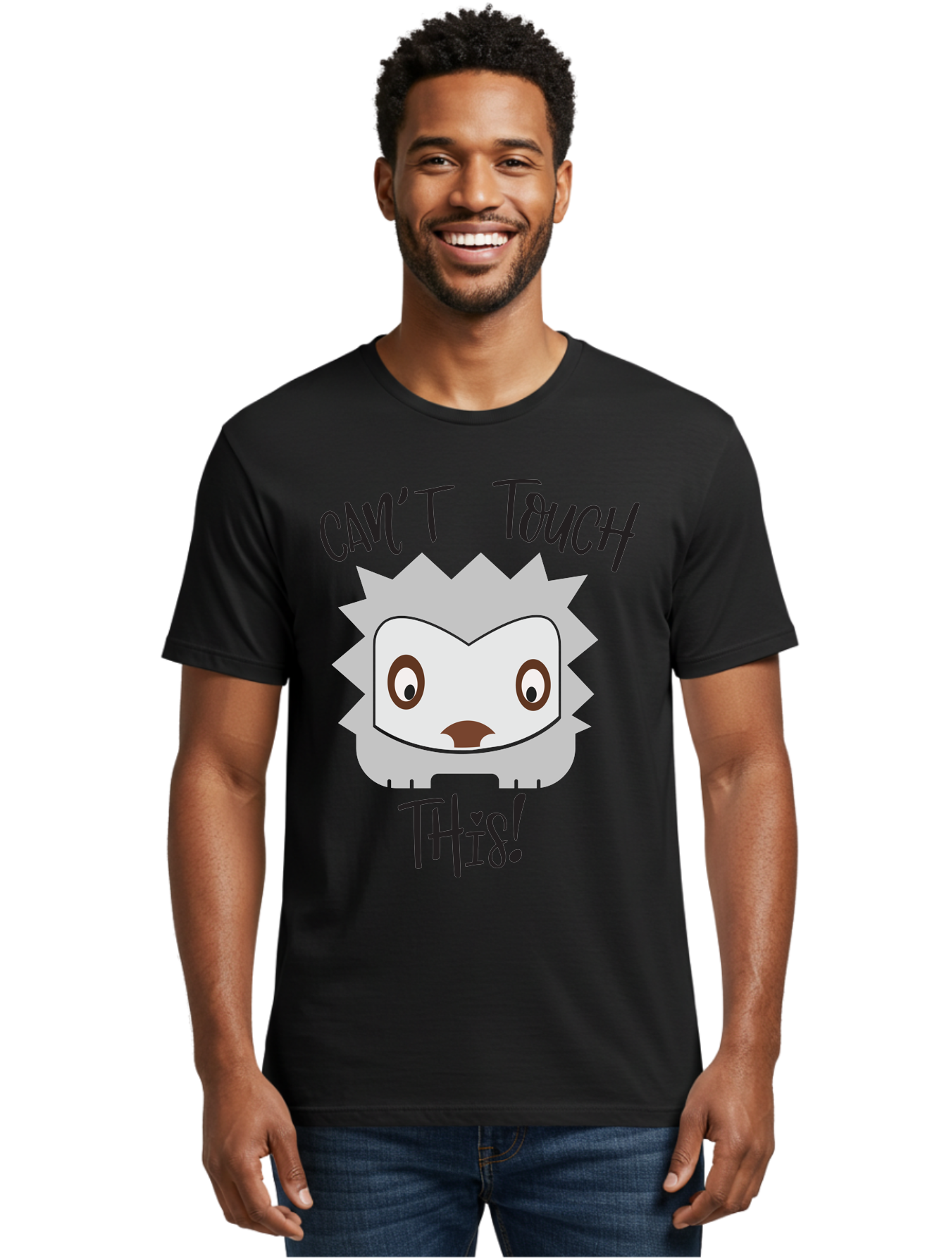 Can-T-Touch-This-Hedgehog Men'S Graphic Tee, 100% Cotton, Comfortable Casual Summer Wear, Machine Washable, Funny Hedgehog, Cartoon Character, Cute Animal, Humorous Illustration, Playful Design, Prickly Creature, Can'T Touch This Aac564 10