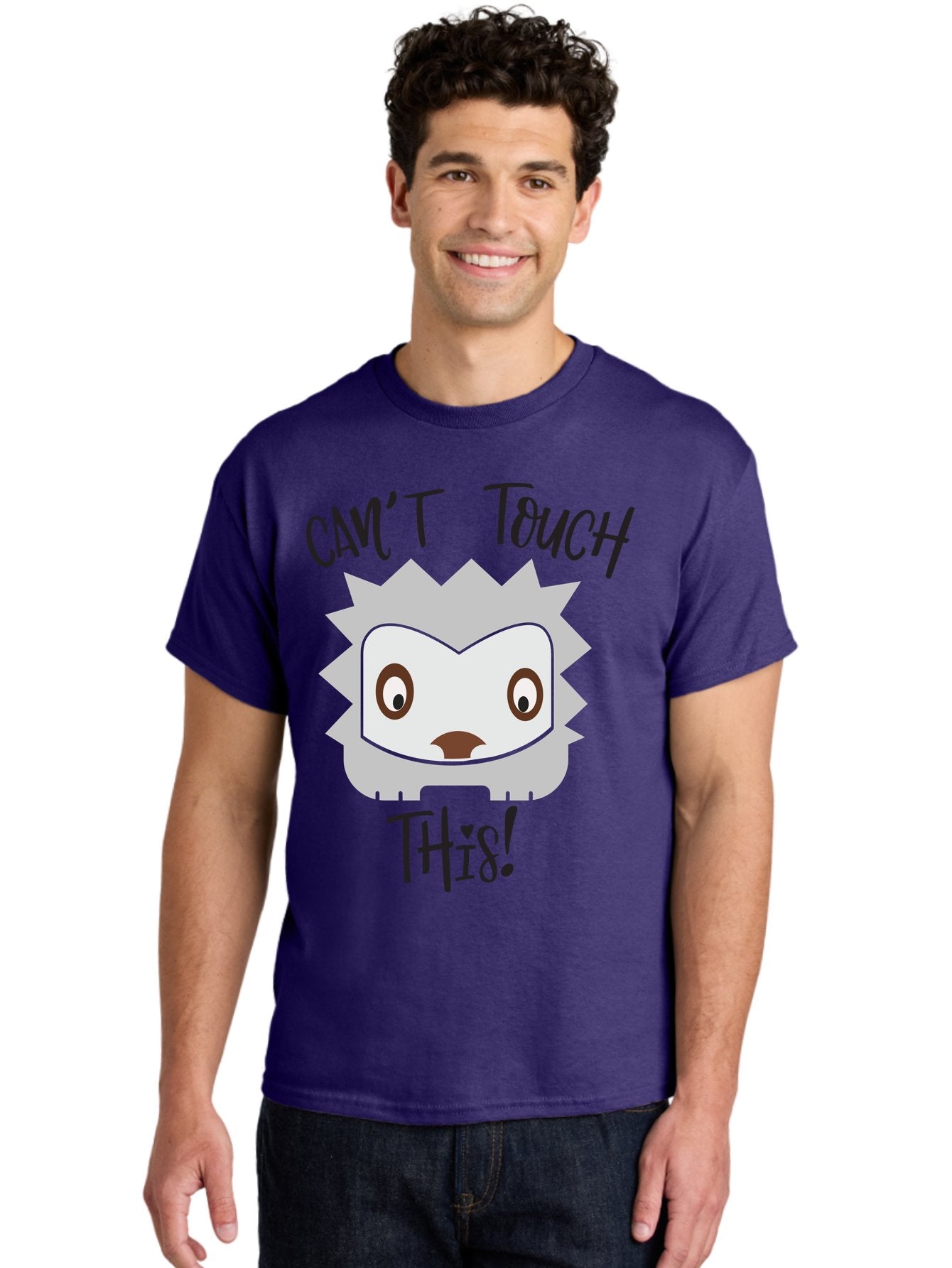 Can-T-Touch-This-Hedgehog Men'S Graphic Tee, 100% Cotton, Comfortable Casual Summer Wear, Machine Washable, Funny Hedgehog, Cartoon Character, Cute Animal, Humorous Illustration, Playful Design, Prickly Creature, Can'T Touch This Aac564 19