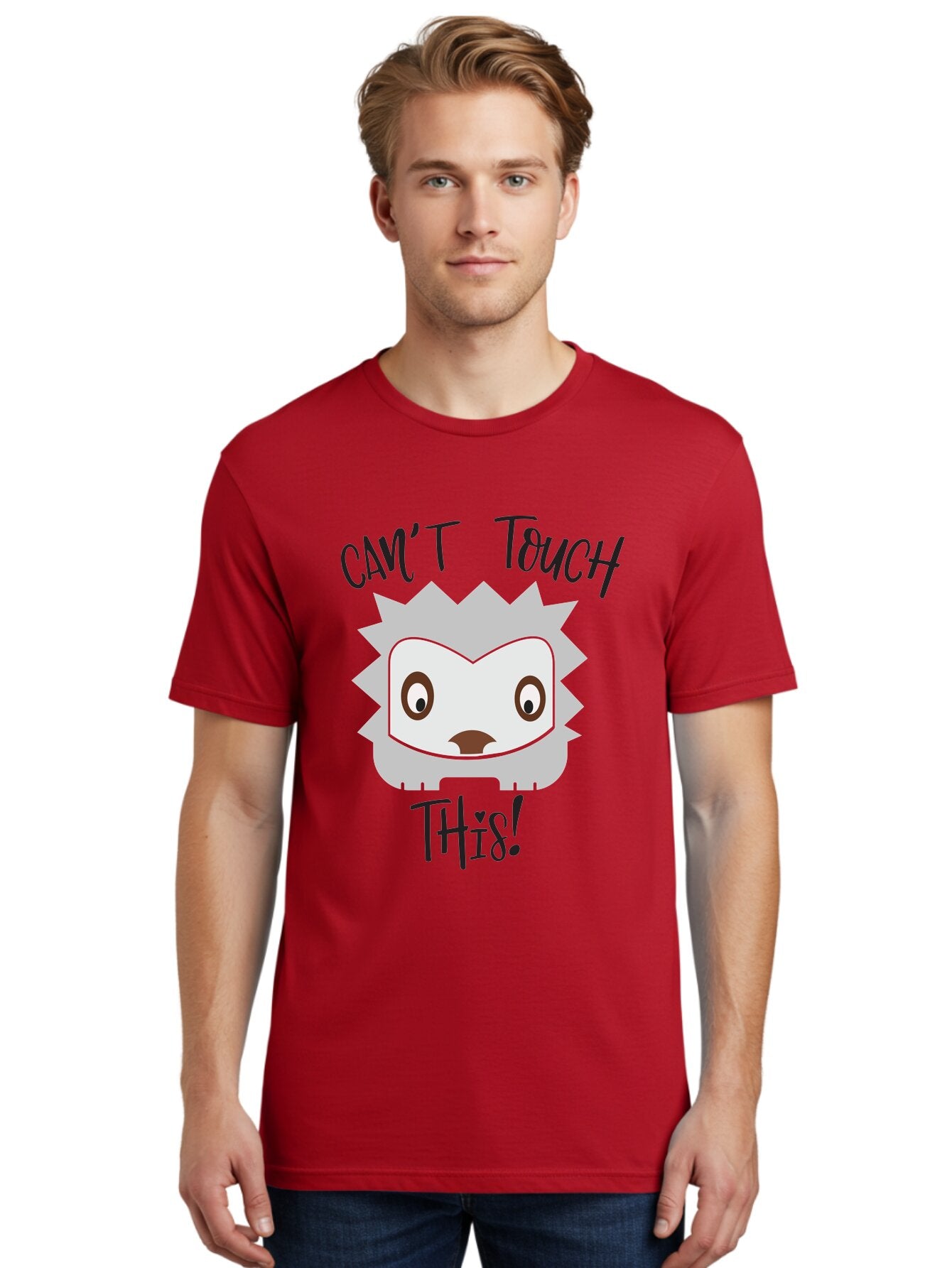 Can-T-Touch-This-Hedgehog Men'S Graphic Tee, 100% Cotton, Comfortable Casual Summer Wear, Machine Washable, Funny Hedgehog, Cartoon Character, Cute Animal, Humorous Illustration, Playful Design, Prickly Creature, Can'T Touch This Aac564 16