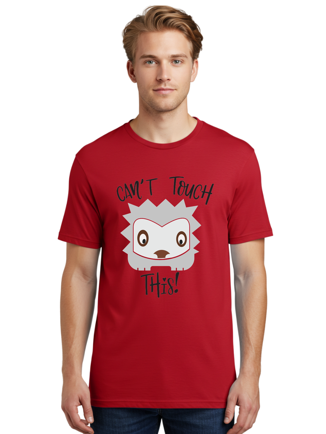 Can-T-Touch-This-Hedgehog Men'S Graphic Tee, 100% Cotton, Comfortable Casual Summer Wear, Machine Washable, Funny Hedgehog, Cartoon Character, Cute Animal, Humorous Illustration, Playful Design, Prickly Creature, Can'T Touch This Aac564 26