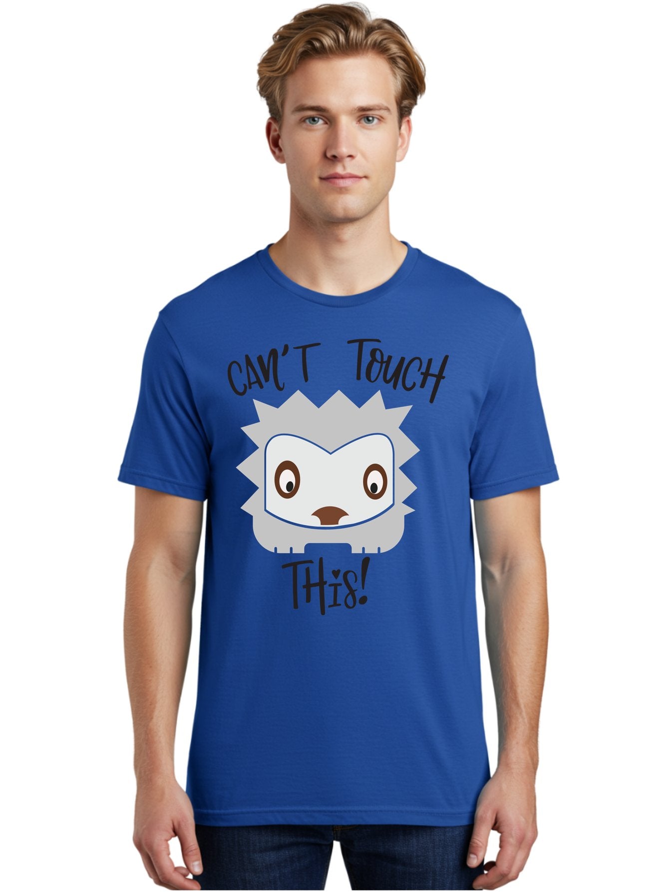 Can-T-Touch-This-Hedgehog Men'S Graphic Tee, 100% Cotton, Comfortable Casual Summer Wear, Machine Washable, Funny Hedgehog, Cartoon Character, Cute Animal, Humorous Illustration, Playful Design, Prickly Creature, Can'T Touch This Aac564 24