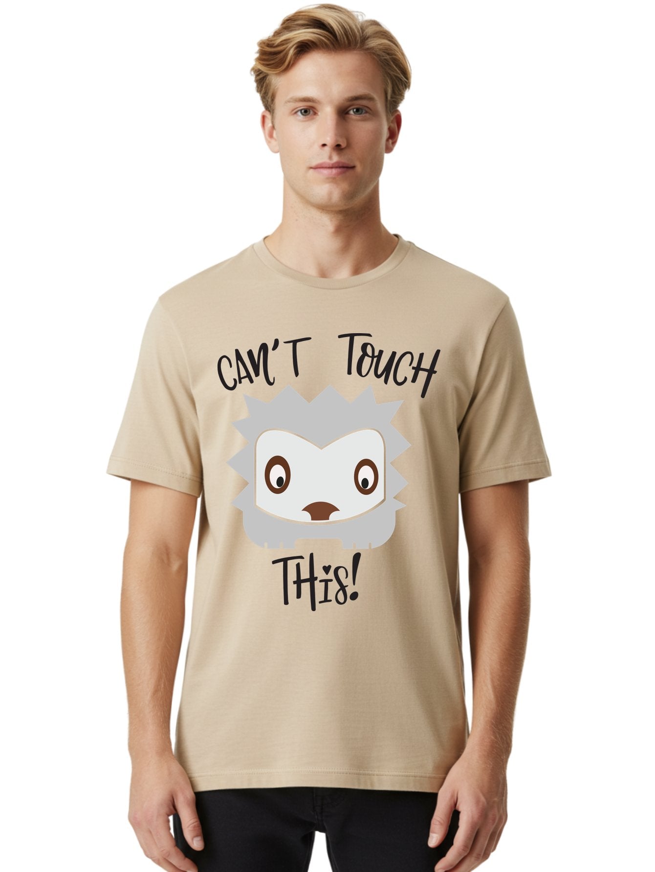 Can-T-Touch-This-Hedgehog Men'S Graphic Tee, 100% Cotton, Comfortable Casual Summer Wear, Machine Washable, Funny Hedgehog, Cartoon Character, Cute Animal, Humorous Illustration, Playful Design, Prickly Creature, Can'T Touch This Aac564 25