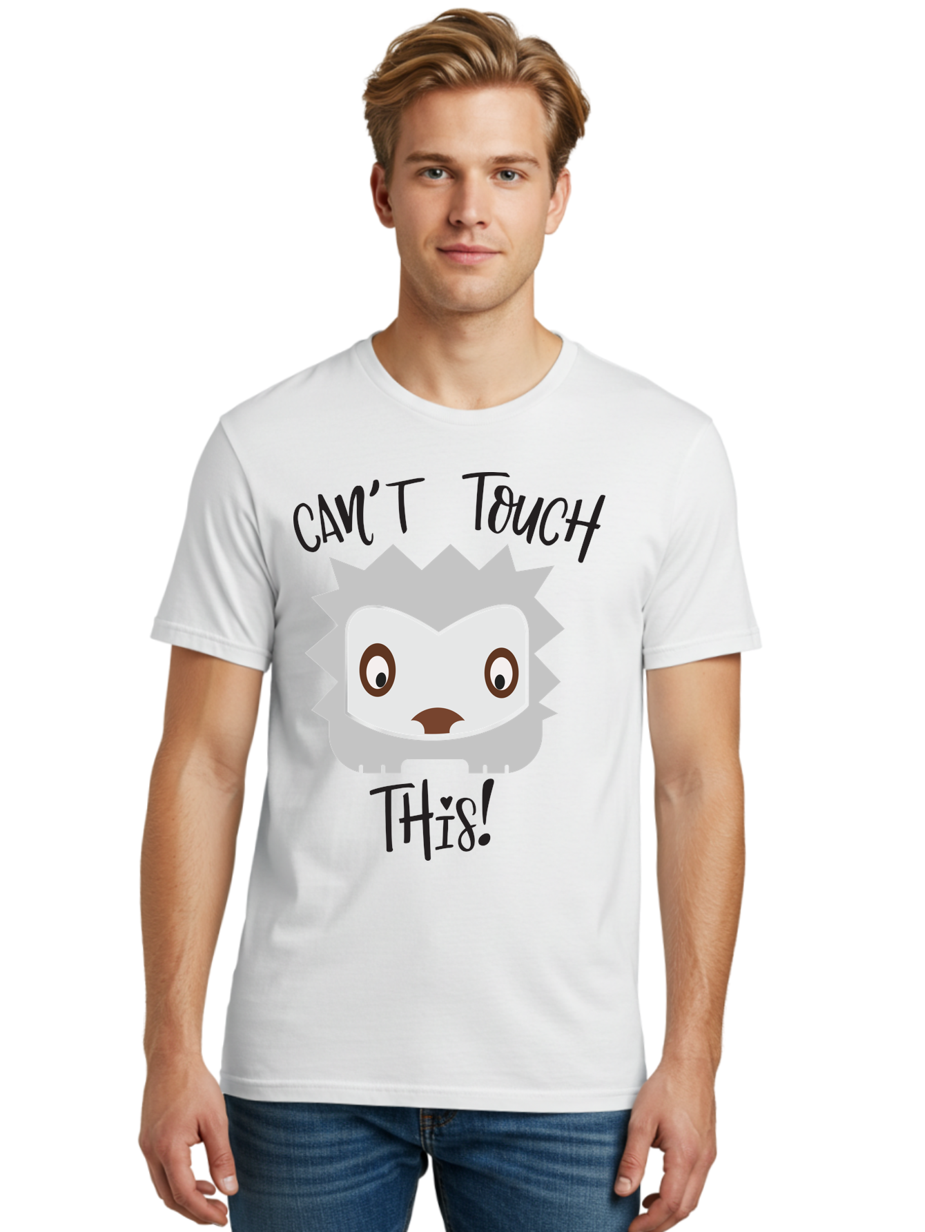Can-T-Touch-This-Hedgehog Men'S Graphic Tee, 100% Cotton, Comfortable Casual Summer Wear, Machine Washable, Funny Hedgehog, Cartoon Character, Cute Animal, Humorous Illustration, Playful Design, Prickly Creature, Can'T Touch This Aac564 30