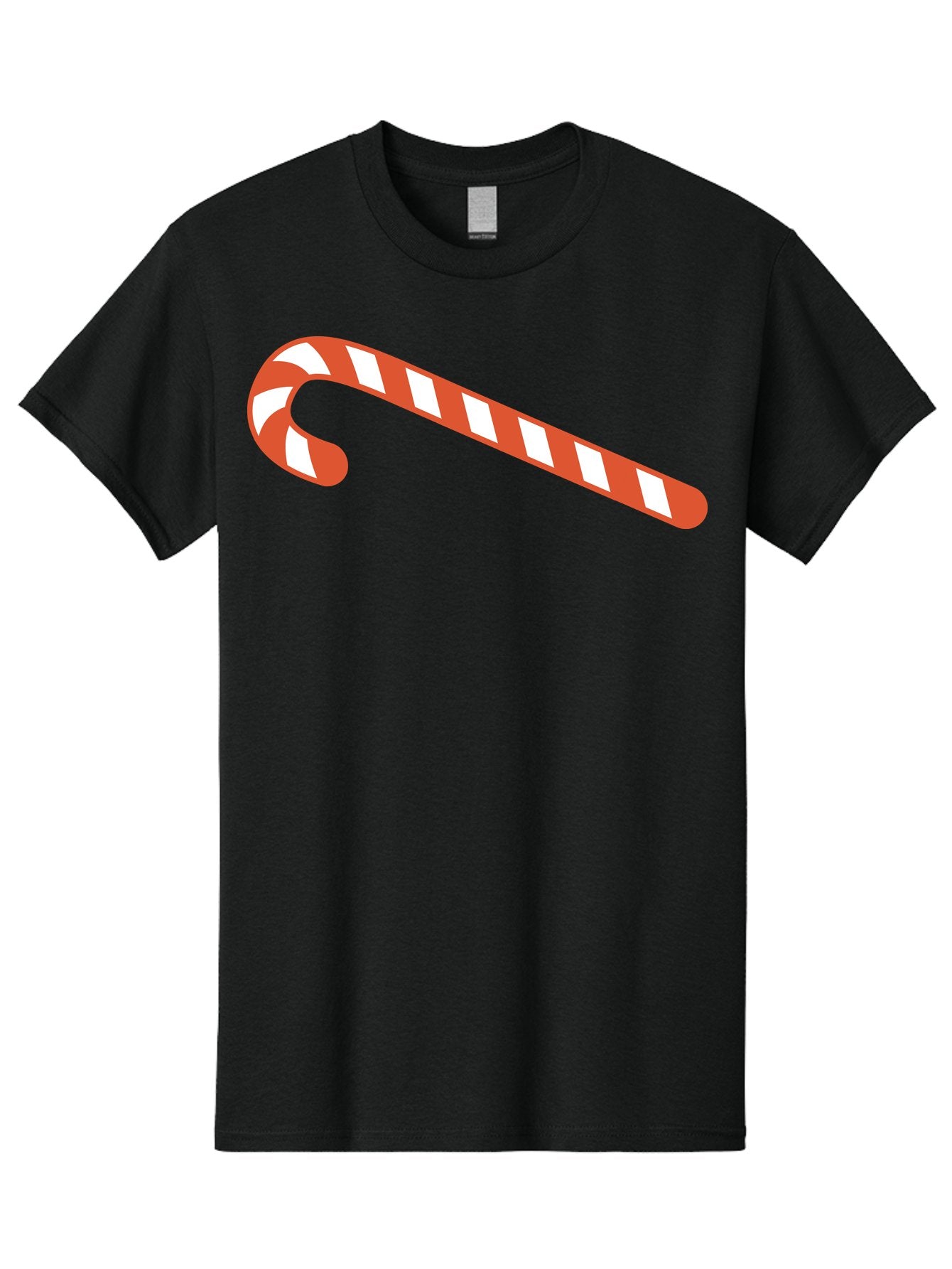 Candy-Cane Men'S Graphic Tee, 100% Cotton, Comfortable Casual Summer Wear, Machine Washable, Striped Candy Cane, Christmas Treat, Festive Holiday Symbol, Red And White Stripes, Sweet Holiday Tradition, Seasonal Delight Aac565 5