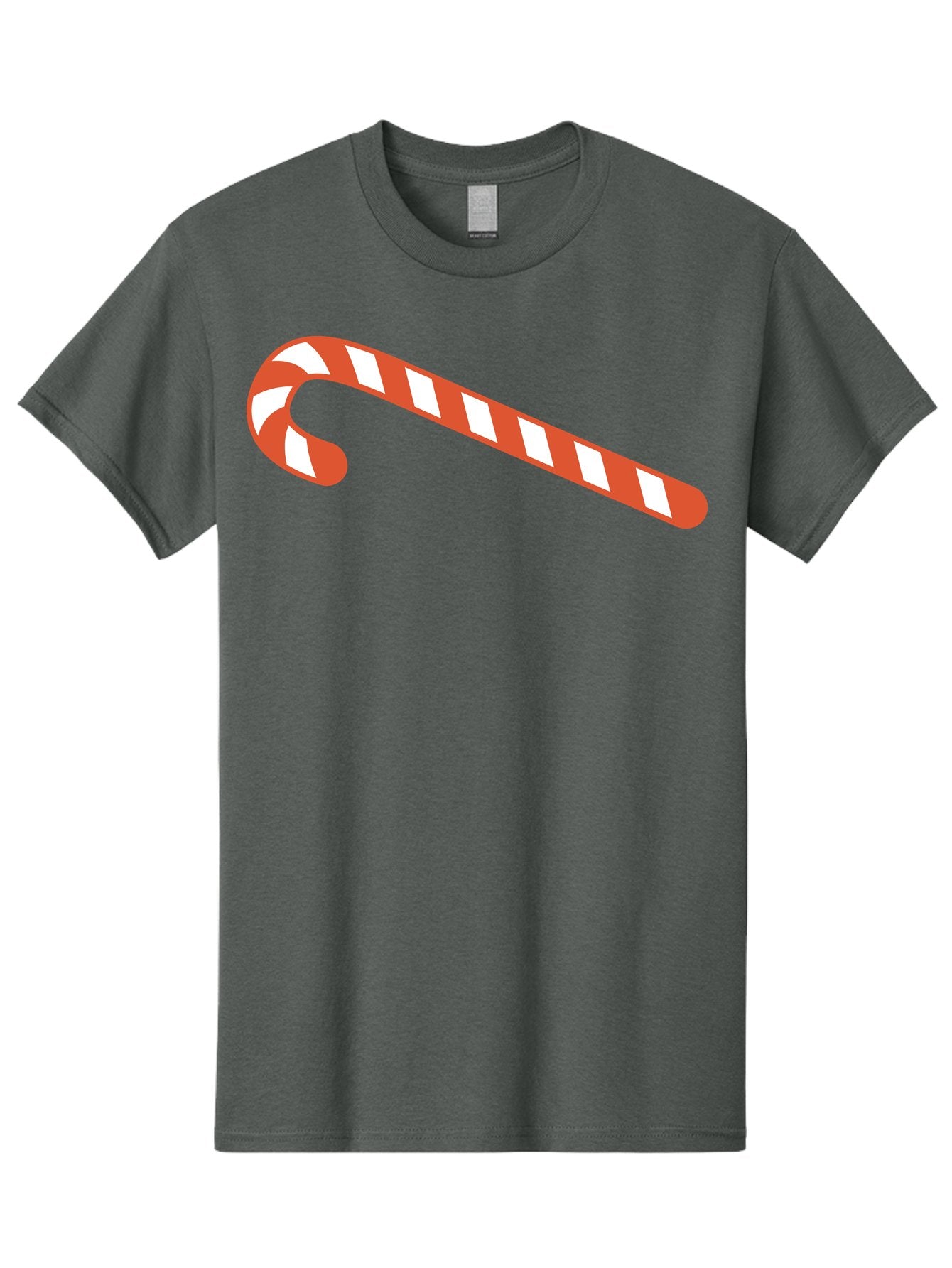 Candy-Cane Men'S Graphic Tee, 100% Cotton, Comfortable Casual Summer Wear, Machine Washable, Striped Candy Cane, Christmas Treat, Festive Holiday Symbol, Red And White Stripes, Sweet Holiday Tradition, Seasonal Delight Aac565 7