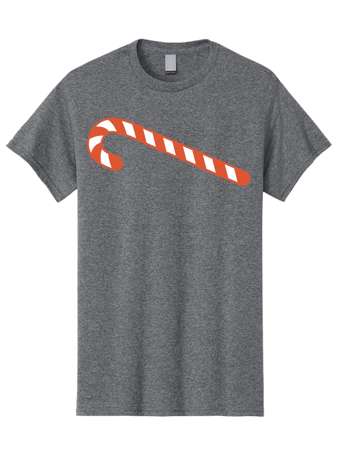 Candy-Cane Men'S Graphic Tee, 100% Cotton, Comfortable Casual Summer Wear, Machine Washable, Striped Candy Cane, Christmas Treat, Festive Holiday Symbol, Red And White Stripes, Sweet Holiday Tradition, Seasonal Delight Aac565