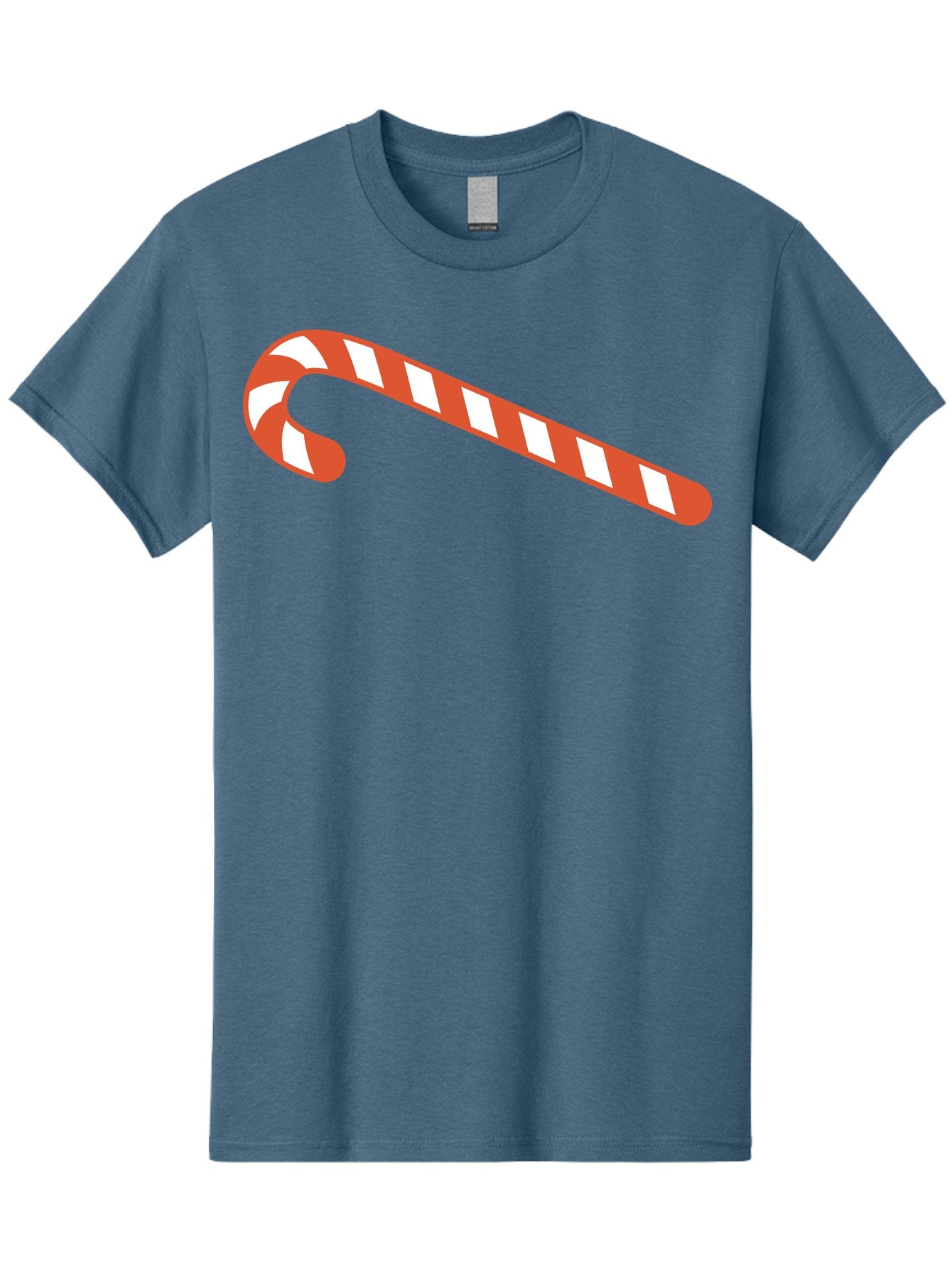 Candy-Cane Men'S Graphic Tee, 100% Cotton, Comfortable Casual Summer Wear, Machine Washable, Striped Candy Cane, Christmas Treat, Festive Holiday Symbol, Red And White Stripes, Sweet Holiday Tradition, Seasonal Delight Aac565 9