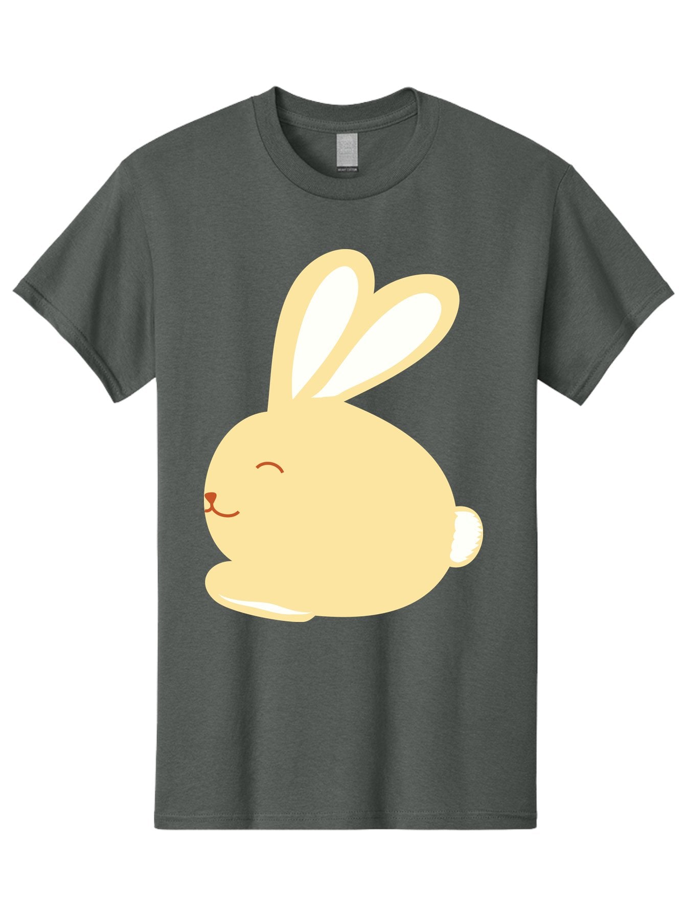 Cartoon-Bunny Men'S Graphic Tee, 100% Cotton, Comfortable Casual Summer Wear, Machine Washable, Cute Rabbit, Cartoon Character, Yellow Bunny, Fluffy Animal, Adorable Creature, Sweet Face, Kawaii Art Aac570