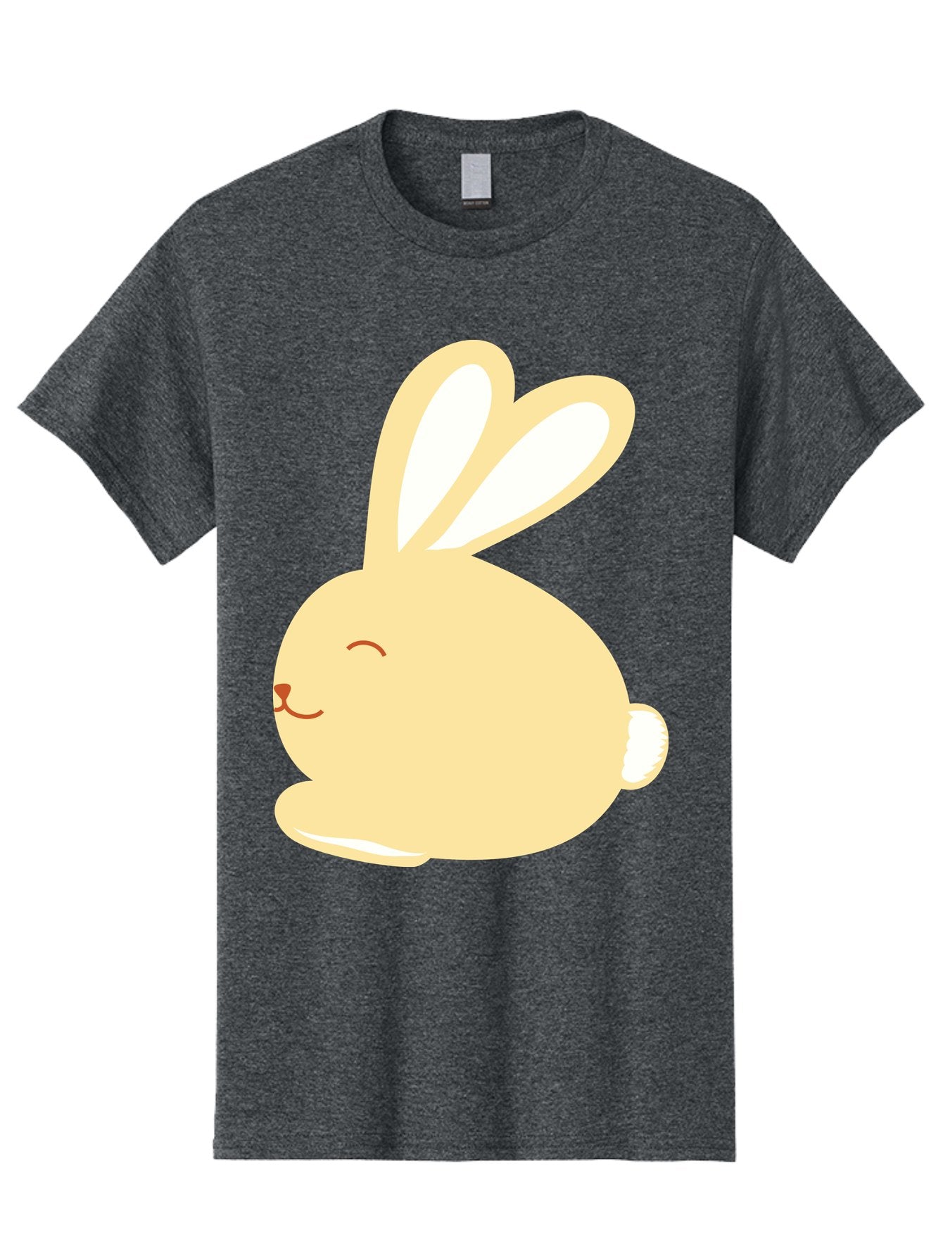 Cartoon-Bunny Men'S Graphic Tee, 100% Cotton, Comfortable Casual Summer Wear, Machine Washable, Cute Rabbit, Cartoon Character, Yellow Bunny, Fluffy Animal, Adorable Creature, Sweet Face, Kawaii Art Aac570 3