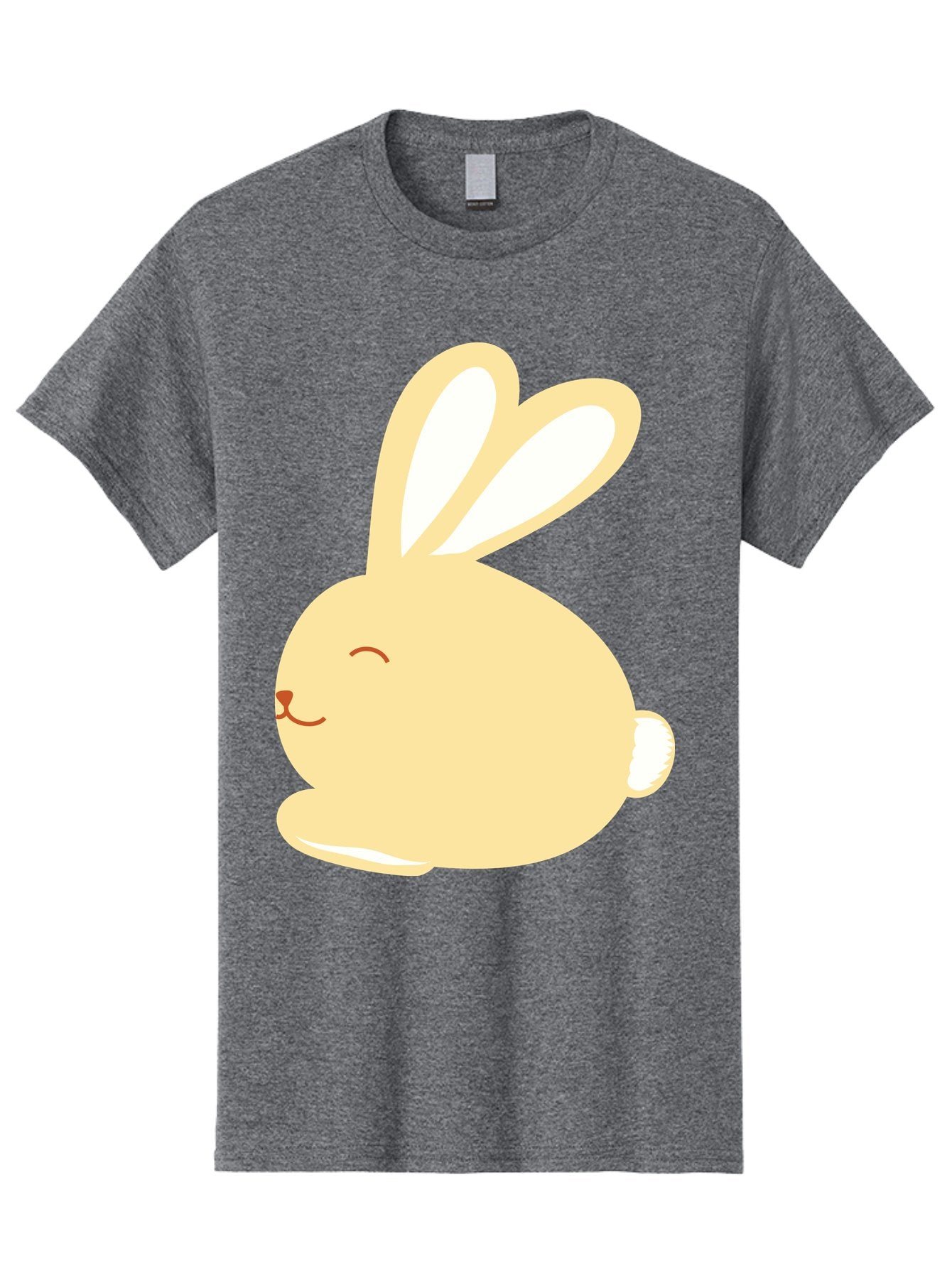 Cartoon-Bunny Men'S Graphic Tee, 100% Cotton, Comfortable Casual Summer Wear, Machine Washable, Cute Rabbit, Cartoon Character, Yellow Bunny, Fluffy Animal, Adorable Creature, Sweet Face, Kawaii Art Aac570 5