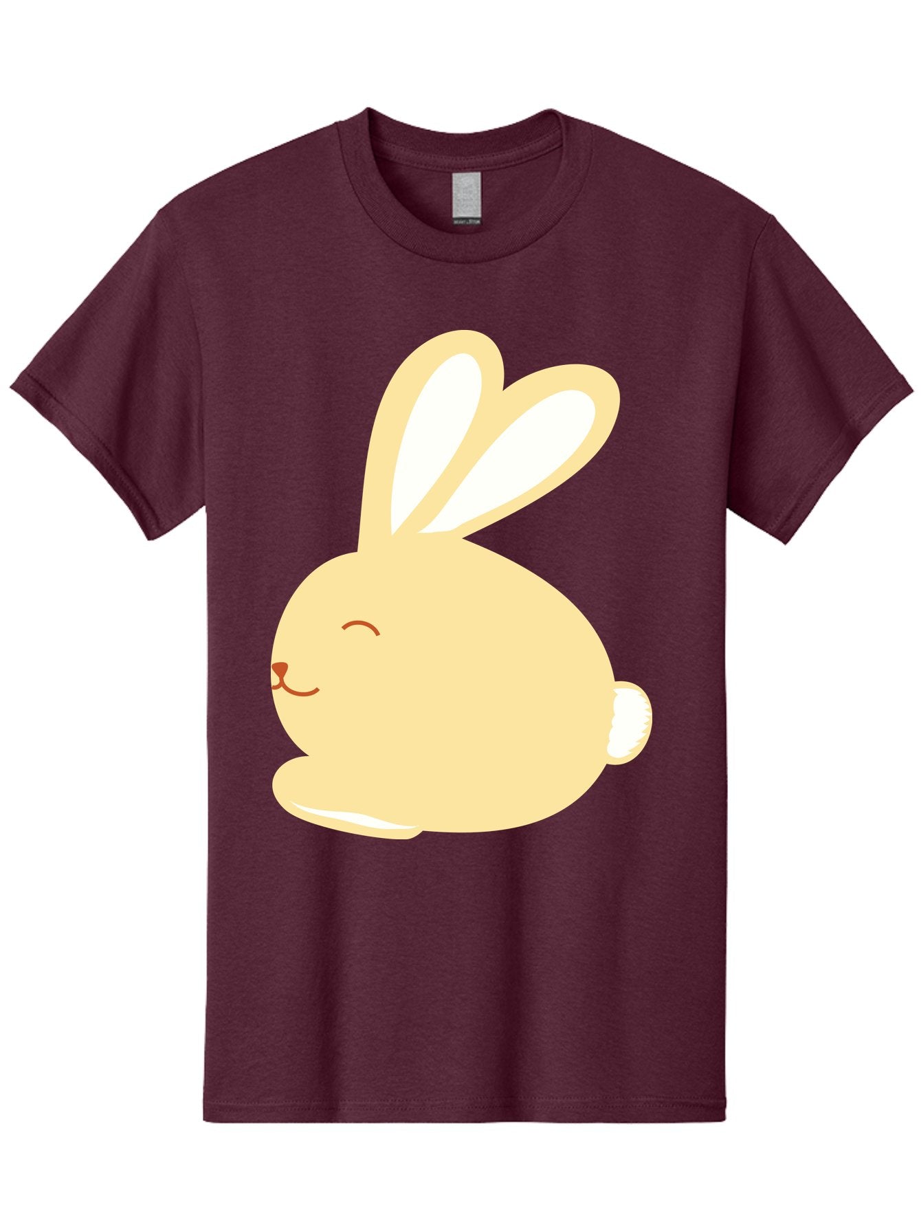 Cartoon-Bunny Men'S Graphic Tee, 100% Cotton, Comfortable Casual Summer Wear, Machine Washable, Cute Rabbit, Cartoon Character, Yellow Bunny, Fluffy Animal, Adorable Creature, Sweet Face, Kawaii Art Aac570 11